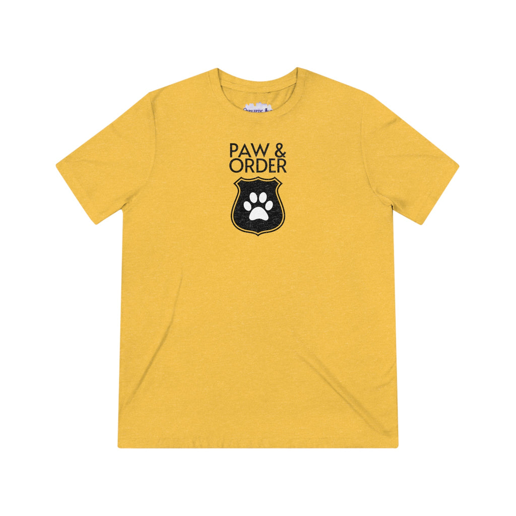 Paw & Order Unisex Triblend Tee - T - Shirt - Epileptic Al’s Shop