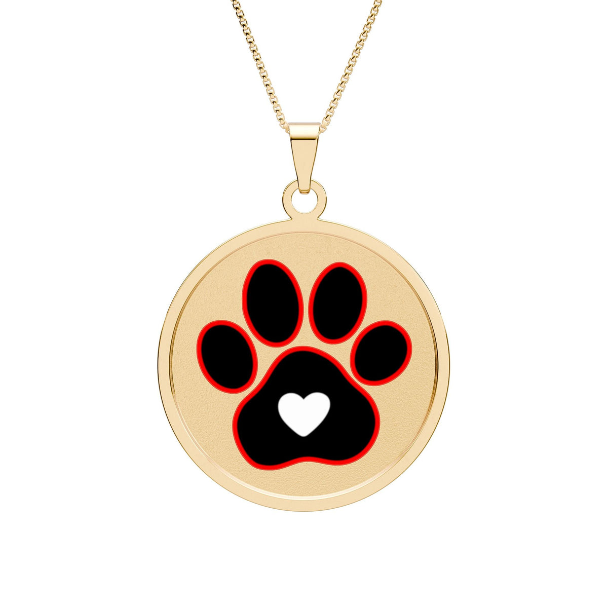 Paw Print Heart Pendant Necklace - Jewelry, Necklaces - EpiAl's Shop