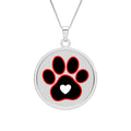 Paw Print Heart Pendant Necklace - Jewelry, Necklaces - EpiAl's Shop