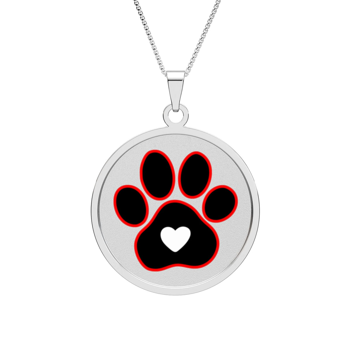 Paw Print Heart Pendant Necklace - Jewelry, Necklaces - EpiAl's Shop