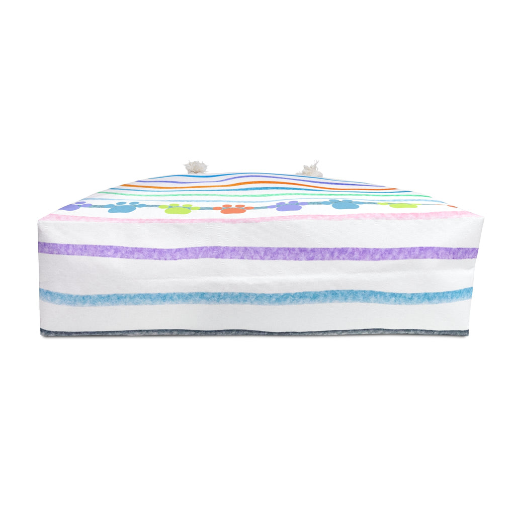 Paw Prints on Stripes Weekender Bag - Bags - Epileptic Al’s Shop