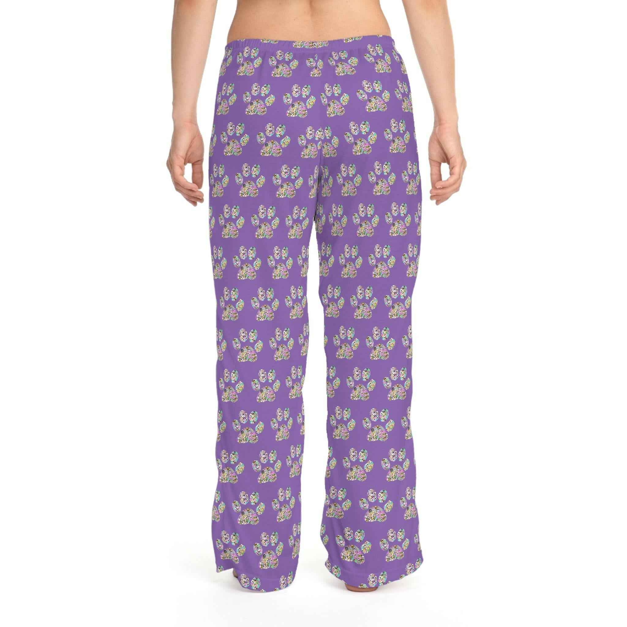 Pawfect Purple PJs: Purple Cat Paw Print Unisex Pajamas - EpiAl's Shop