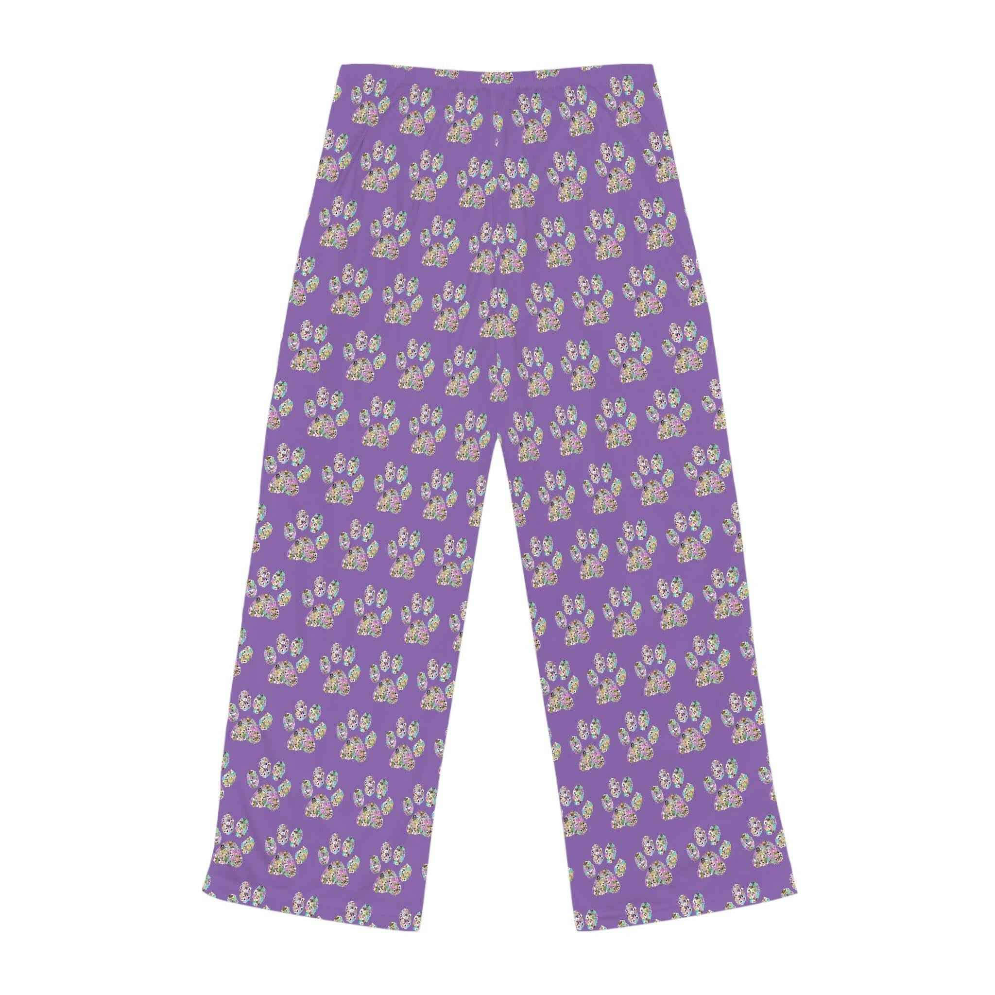 Pawfect Purple PJs: Purple Cat Paw Print Unisex Pajamas - EpiAl's Shop