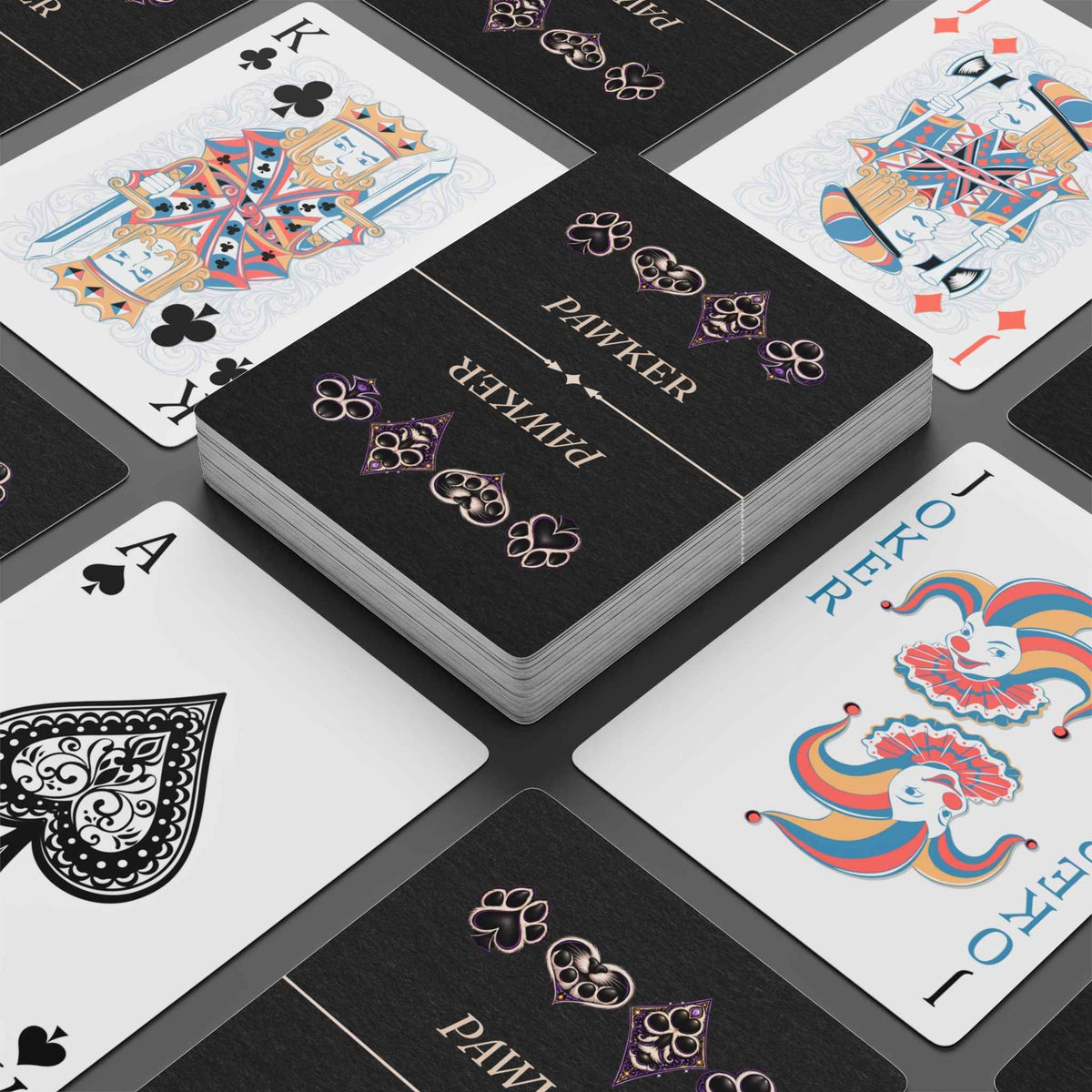 PAWKER Cat Poker Playing Cards – Cat Suit Card Deck - Toys & Games, Playing Cards - EpiAl's Shop