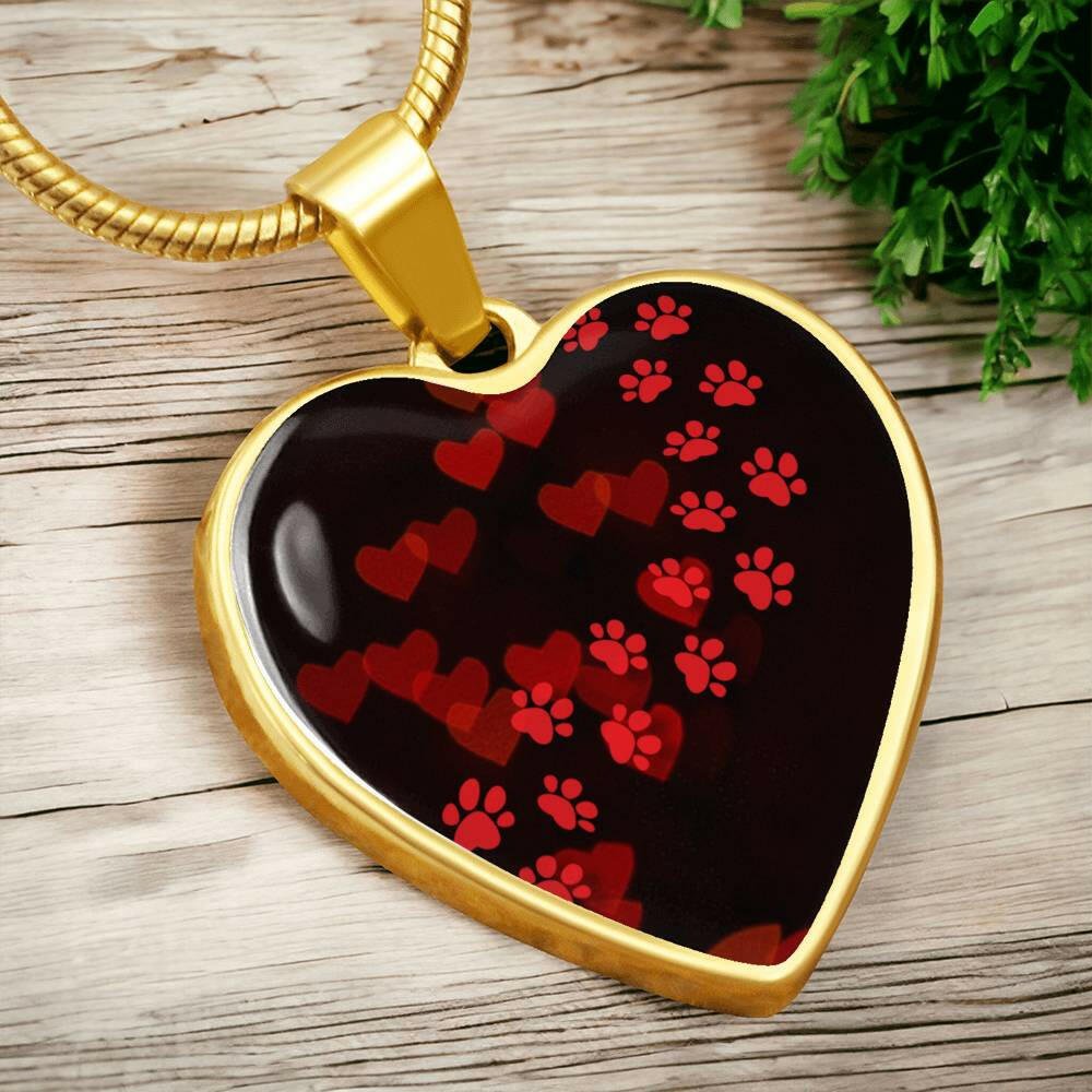 Paws on Heart Necklace - EpiAl's Shop