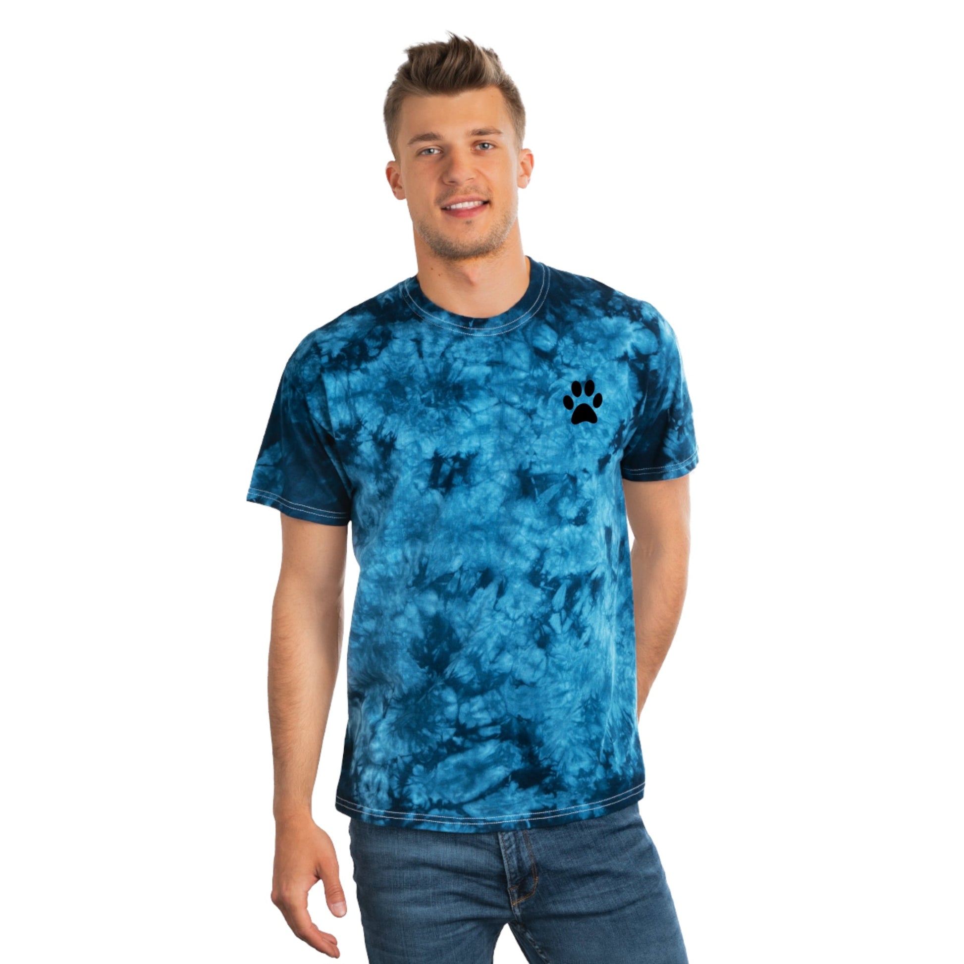 Pawsome Tie - Dye Tee, Crystal - T - Shirt - Epileptic Al’s Shop