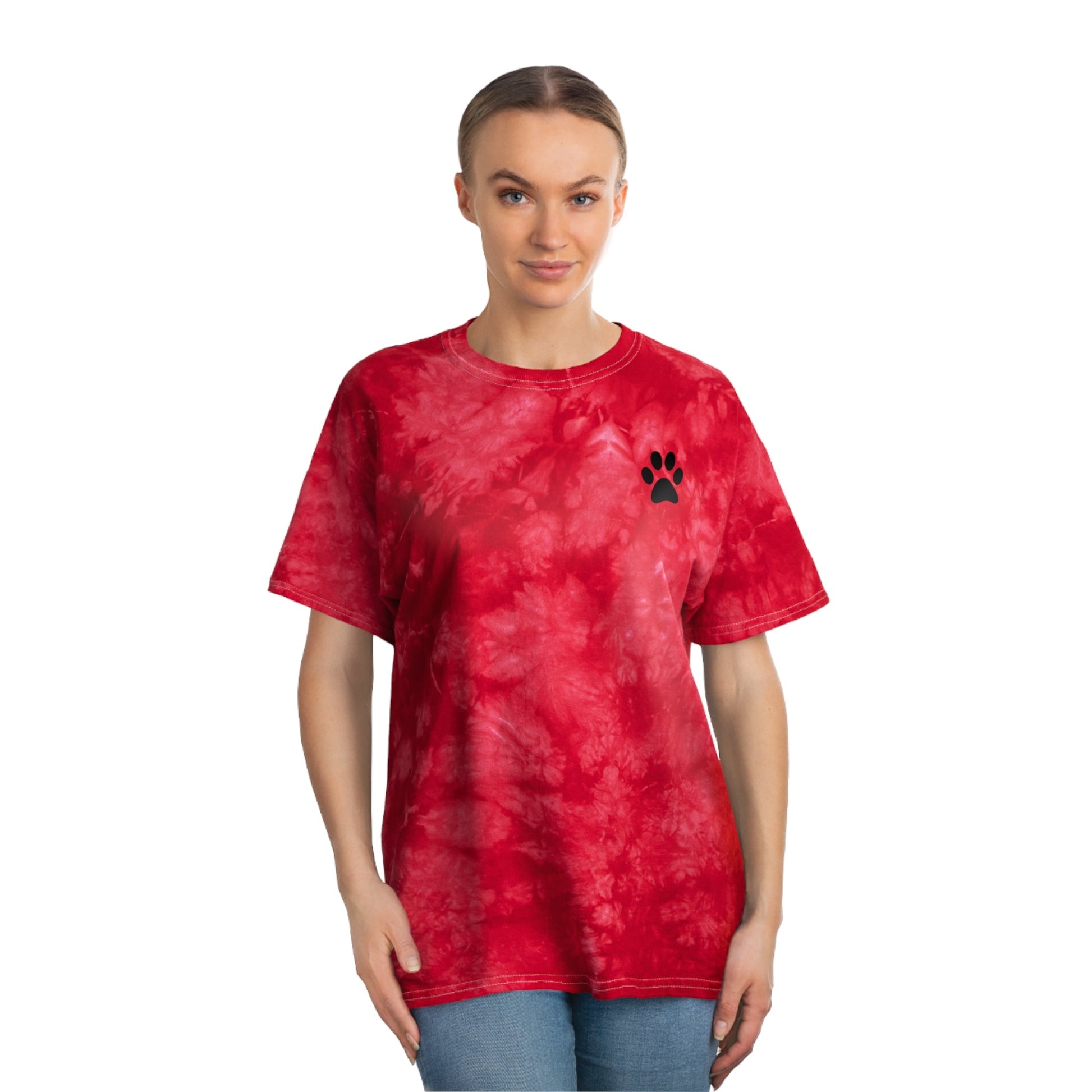 Pawsome Tie - Dye Tee, Crystal - T - Shirt - Epileptic Al’s Shop