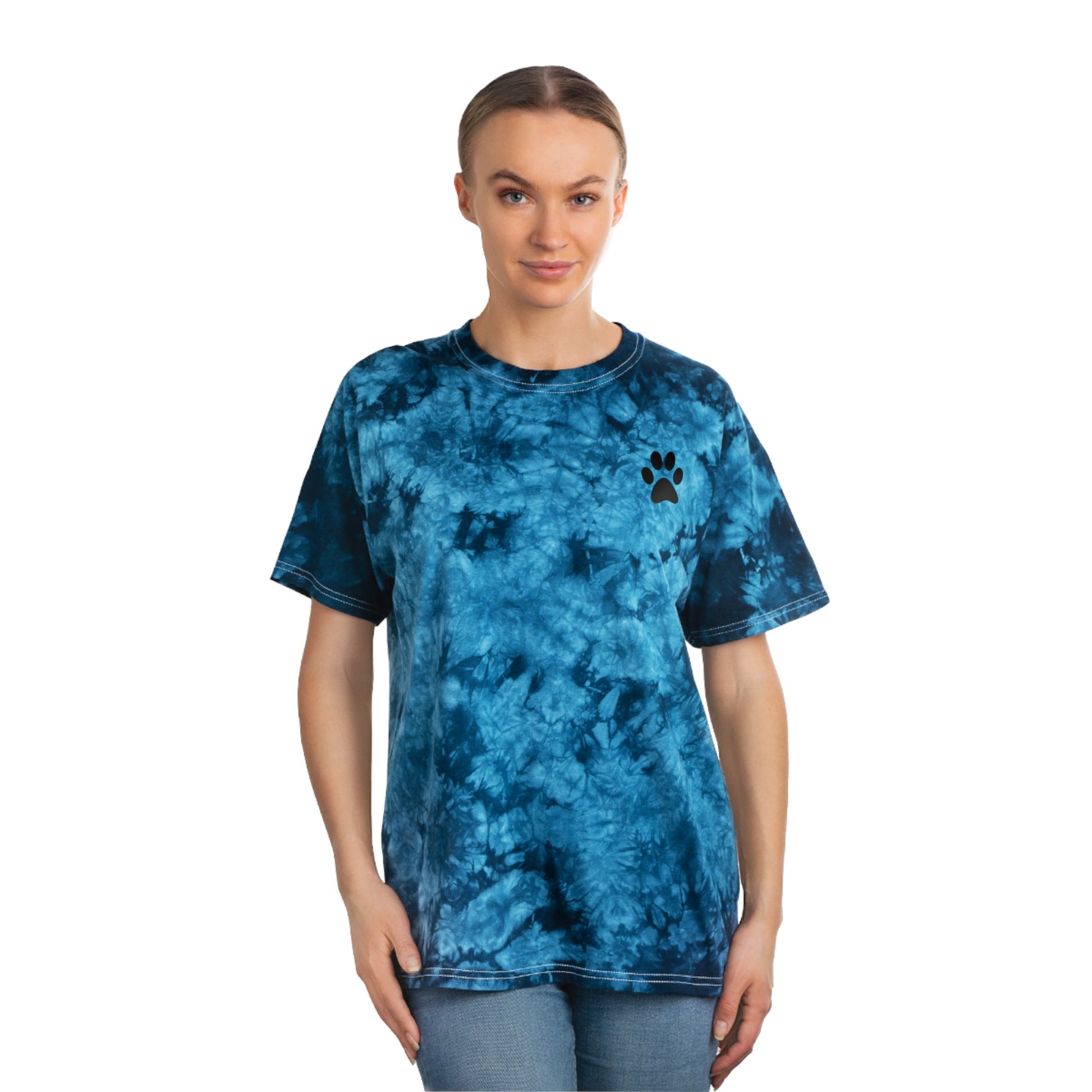 Pawsome Tie - Dye Tee, Crystal - T - Shirt - Epileptic Al’s Shop