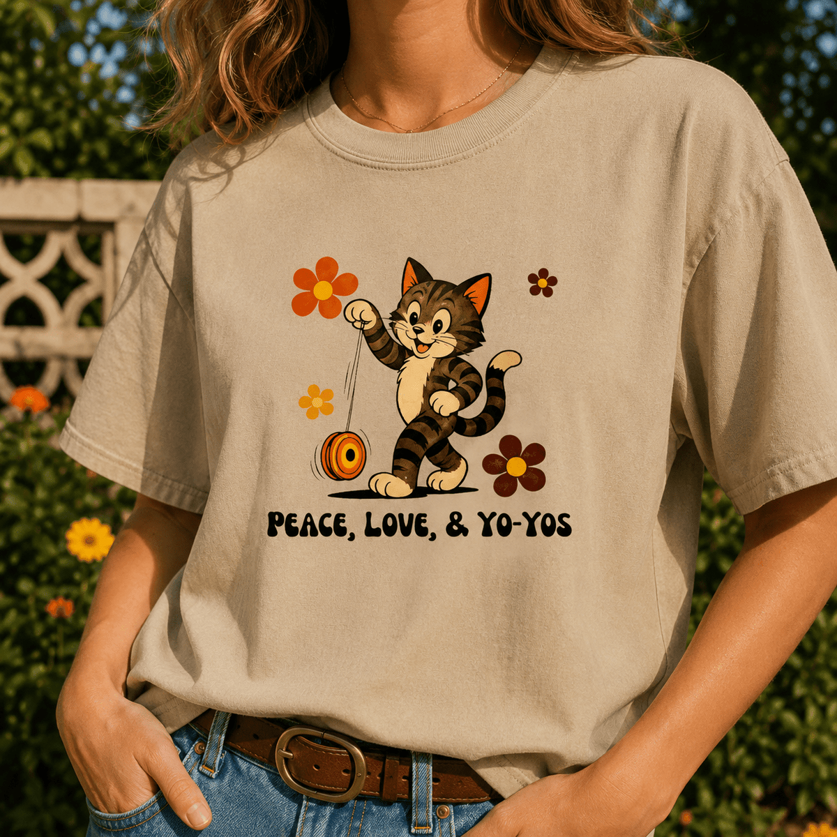 Peace, Love, & Yo-Yos Oversized T-Shirt - Clothing, Unisex, T-Shirts - EpiAl's Shop