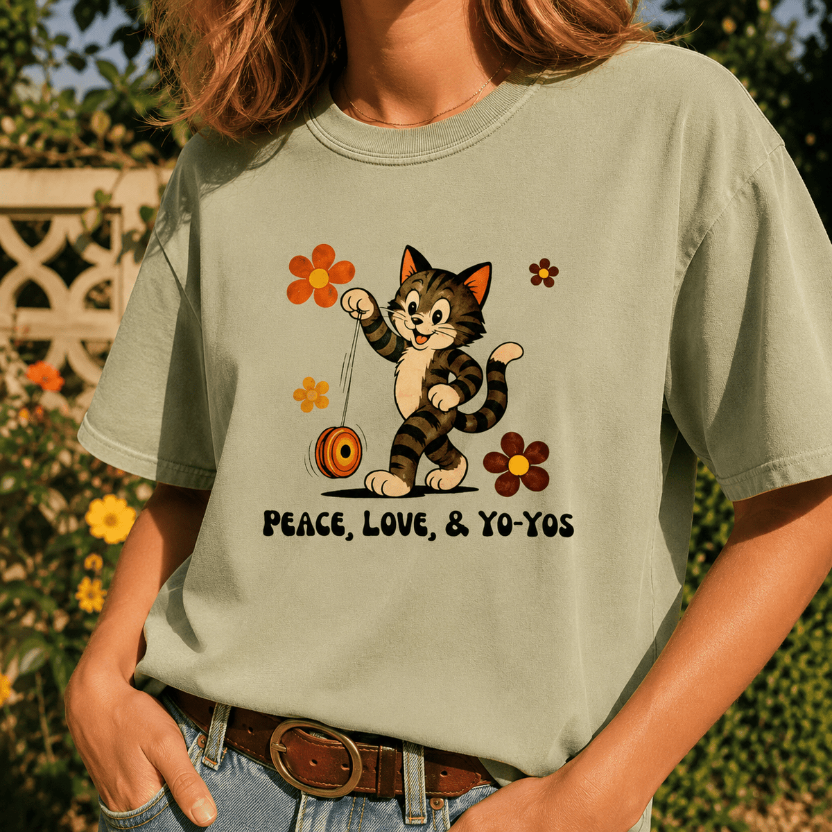Peace, Love, & Yo-Yos Oversized T-Shirt - Clothing, Unisex, T-Shirts - EpiAl's Shop