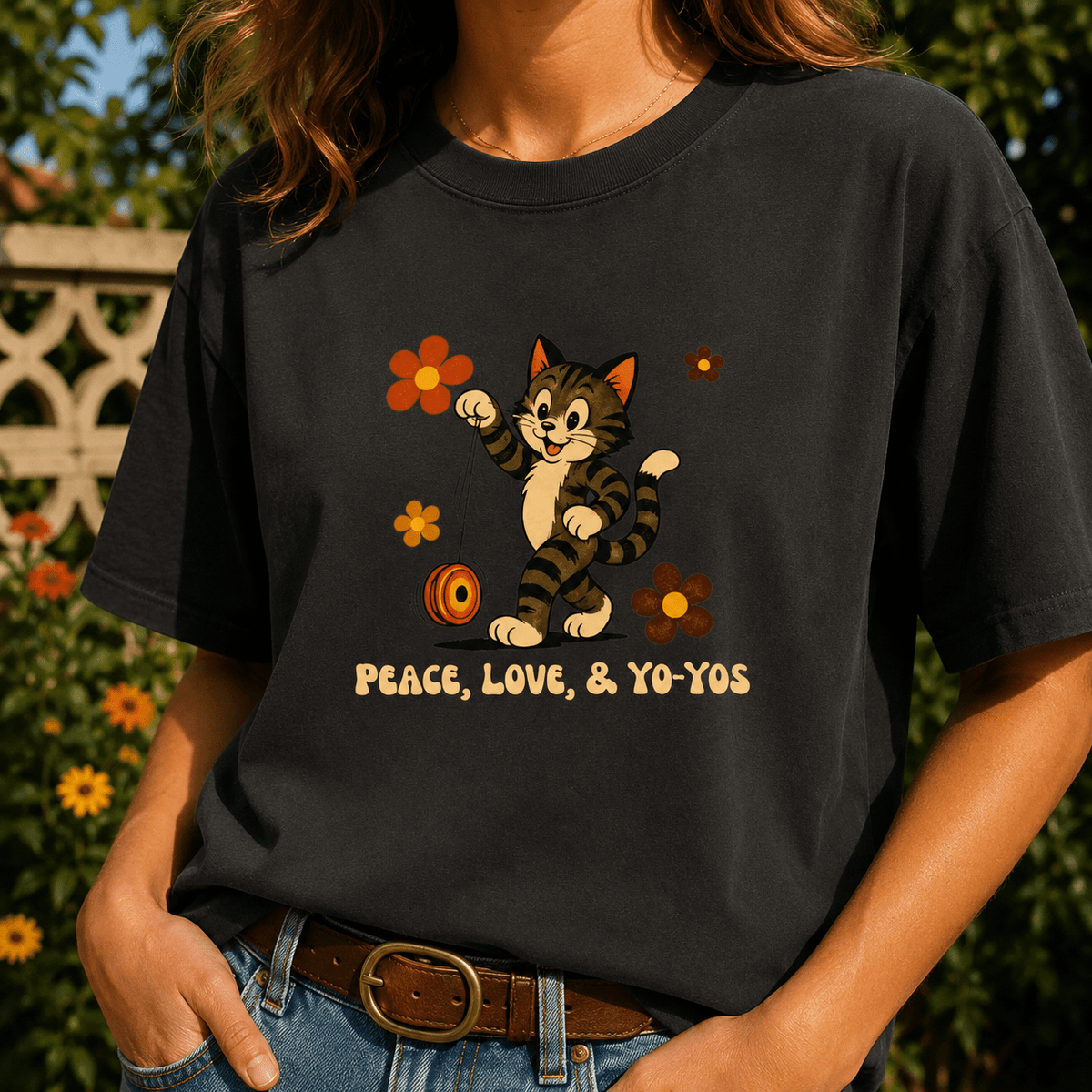 Peace, Love, & Yo-Yos Oversized T-Shirt - Clothing, Unisex, T-Shirts - EpiAl's Shop