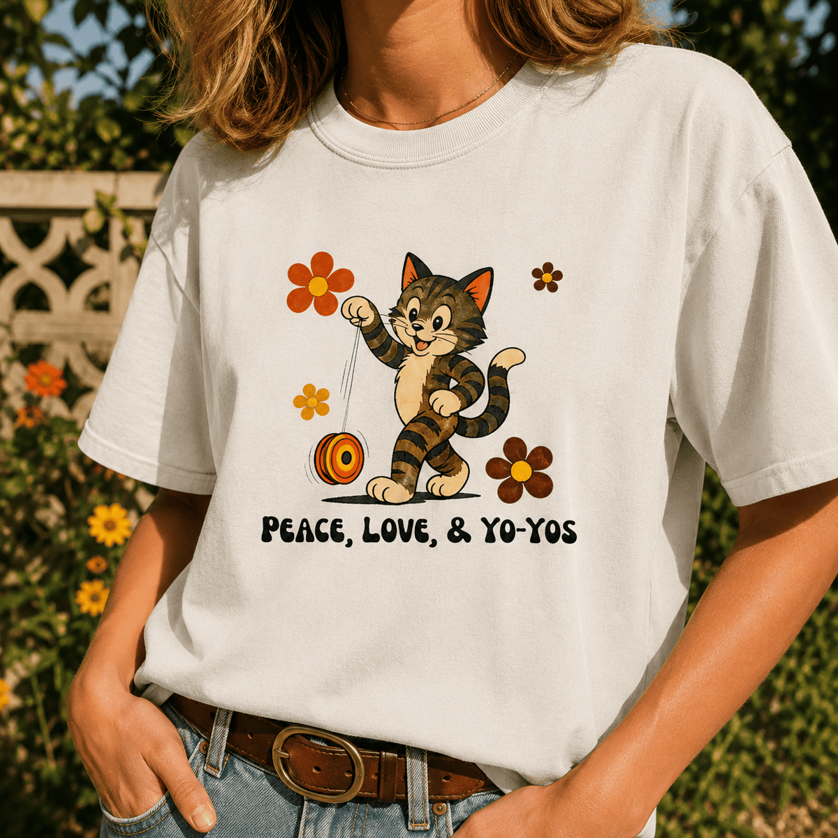 Peace, Love, & Yo-Yos Oversized T-Shirt - Clothing, Unisex, T-Shirts - EpiAl's Shop