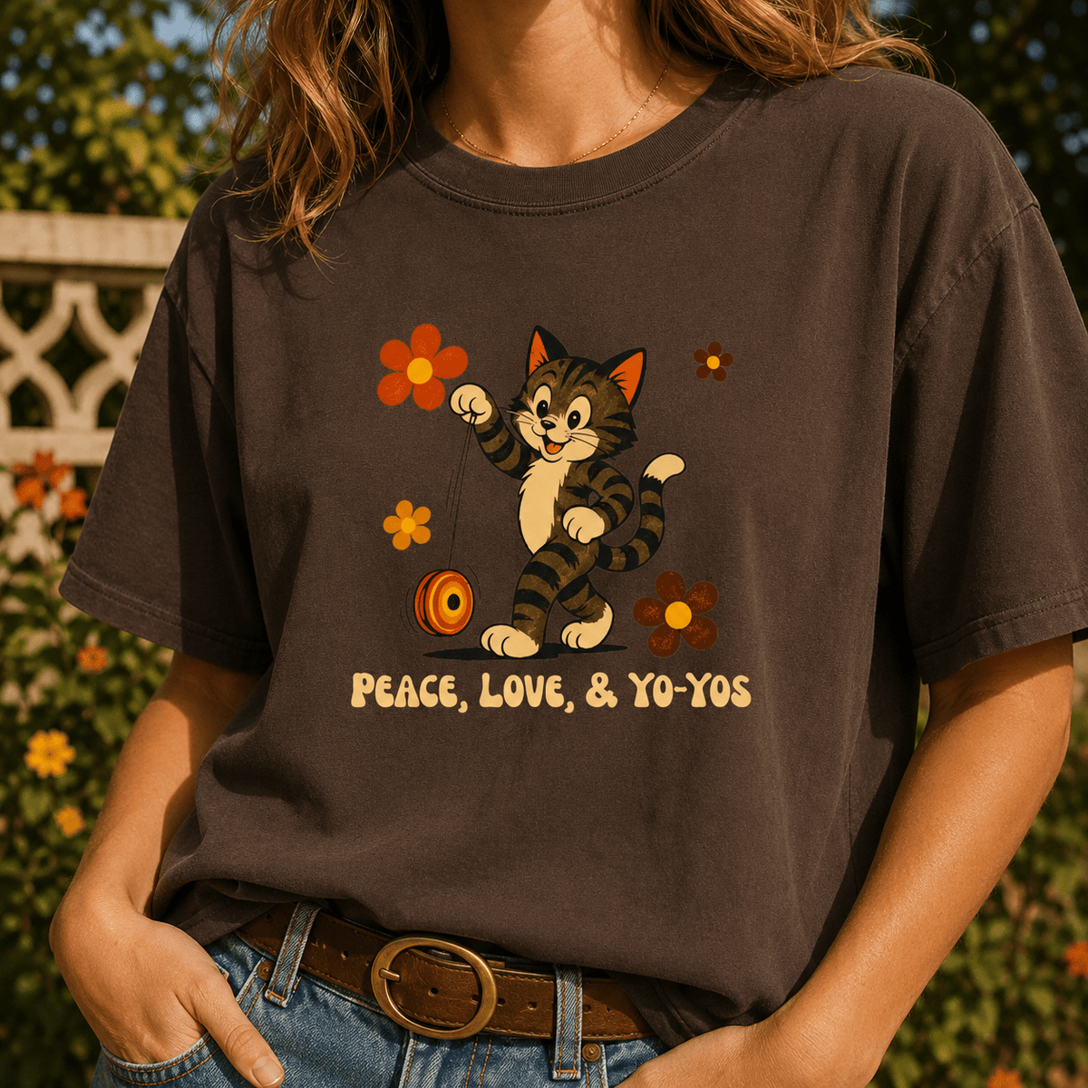 Peace, Love, & Yo-Yos Oversized T-Shirt - Clothing, Unisex, T-Shirts - EpiAl's Shop