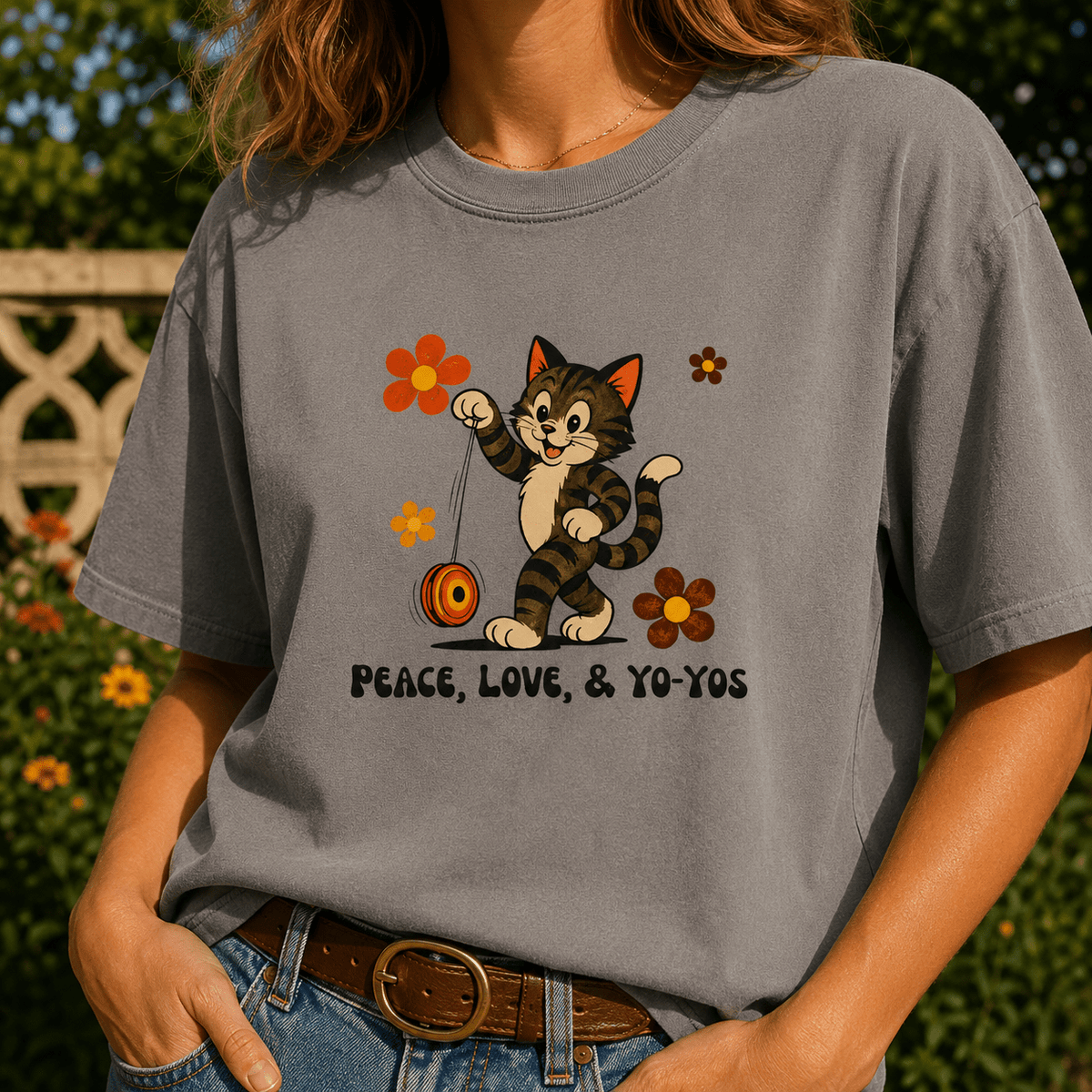Peace, Love, & Yo-Yos Oversized T-Shirt - Clothing, Unisex, T-Shirts - EpiAl's Shop