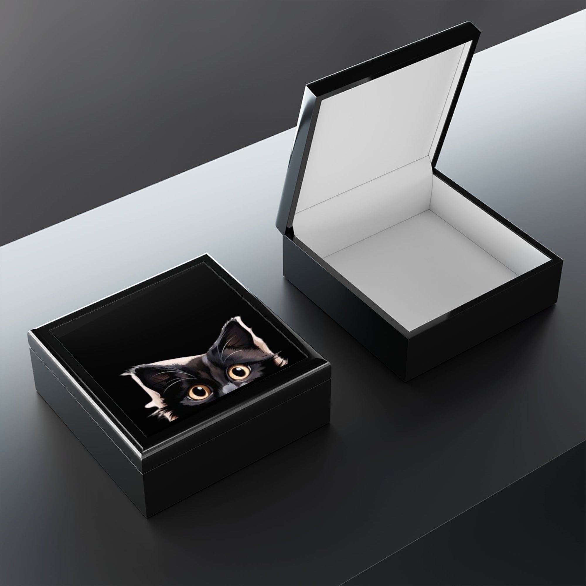 Peeking Kitty Jewelry Box - Decor, Bedroom, Jewelry Boxes - EpiAl's Shop