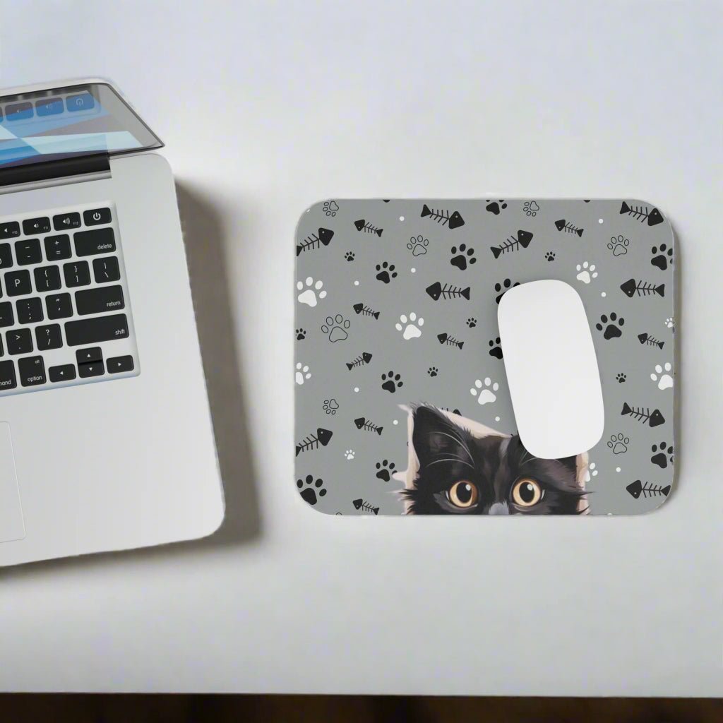 Peeking Kitty Mouse Pad (Rectangle) - Accessories, Office, Mouse Pads - EpiAl's Shop