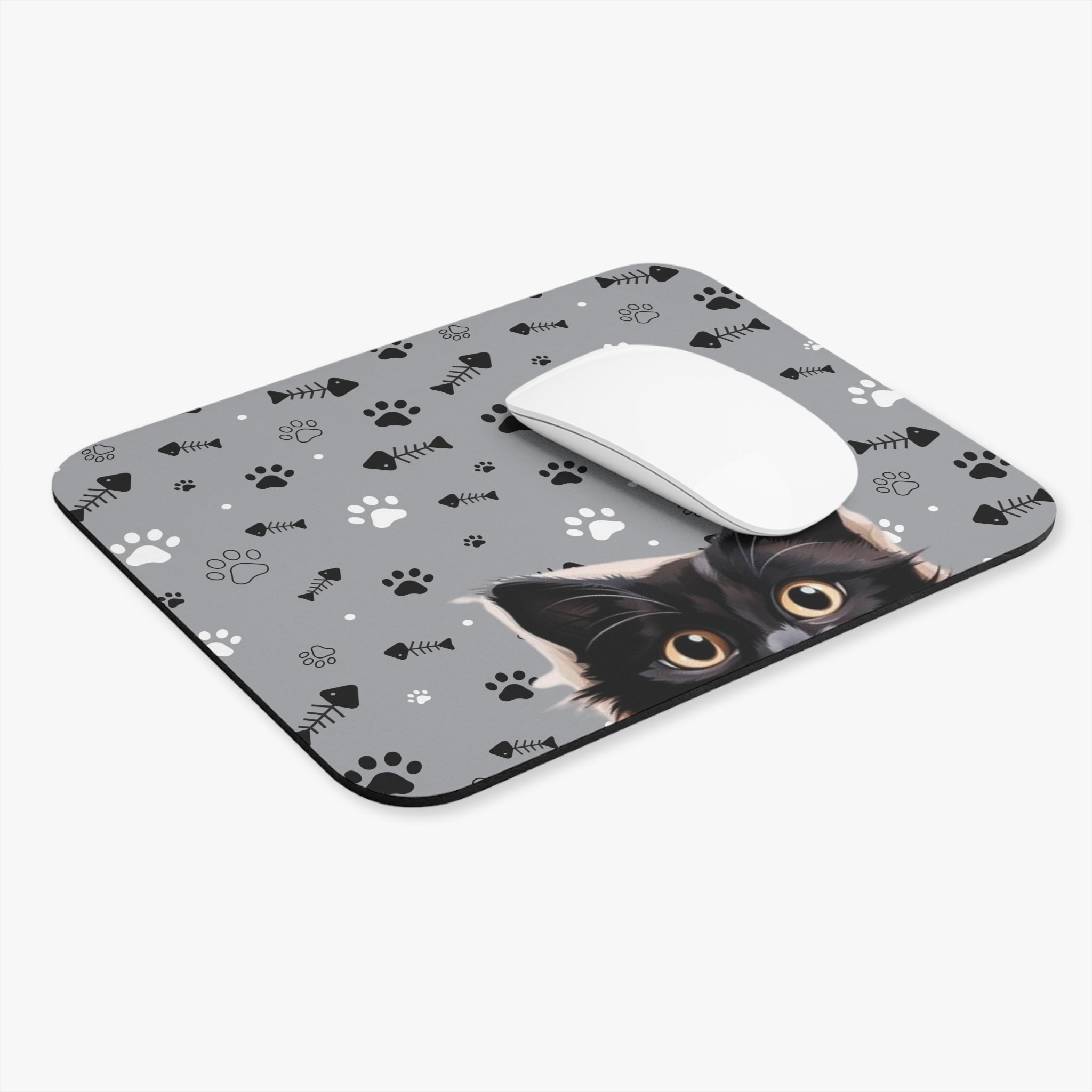 Peeking Kitty Mouse Pad (Rectangle) - Accessories, Office, Mouse Pads - EpiAl's Shop