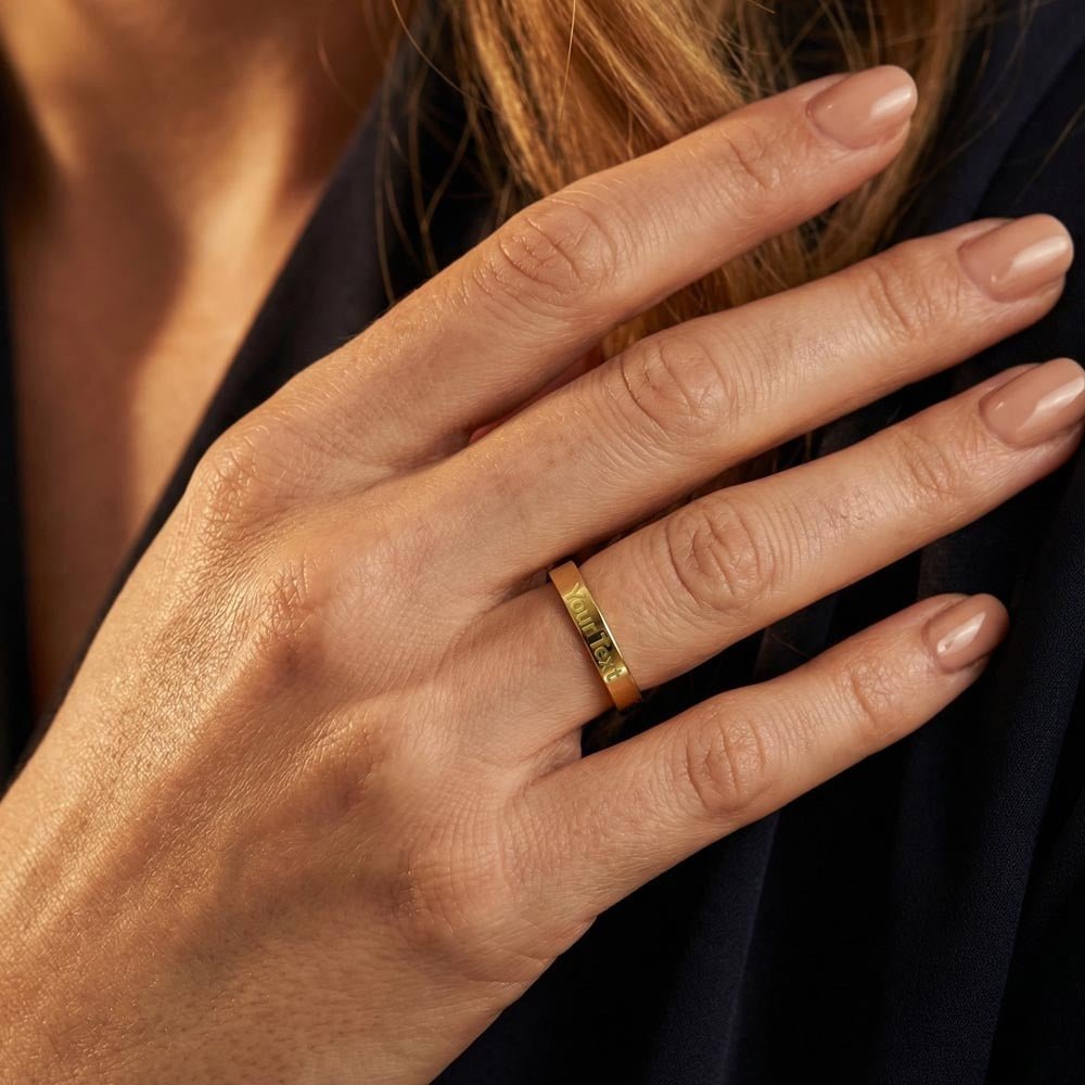 Personalized Engraved Women's Ring | Custom Name & Message Band - Jewelry, Rings - EpiAl's Shop