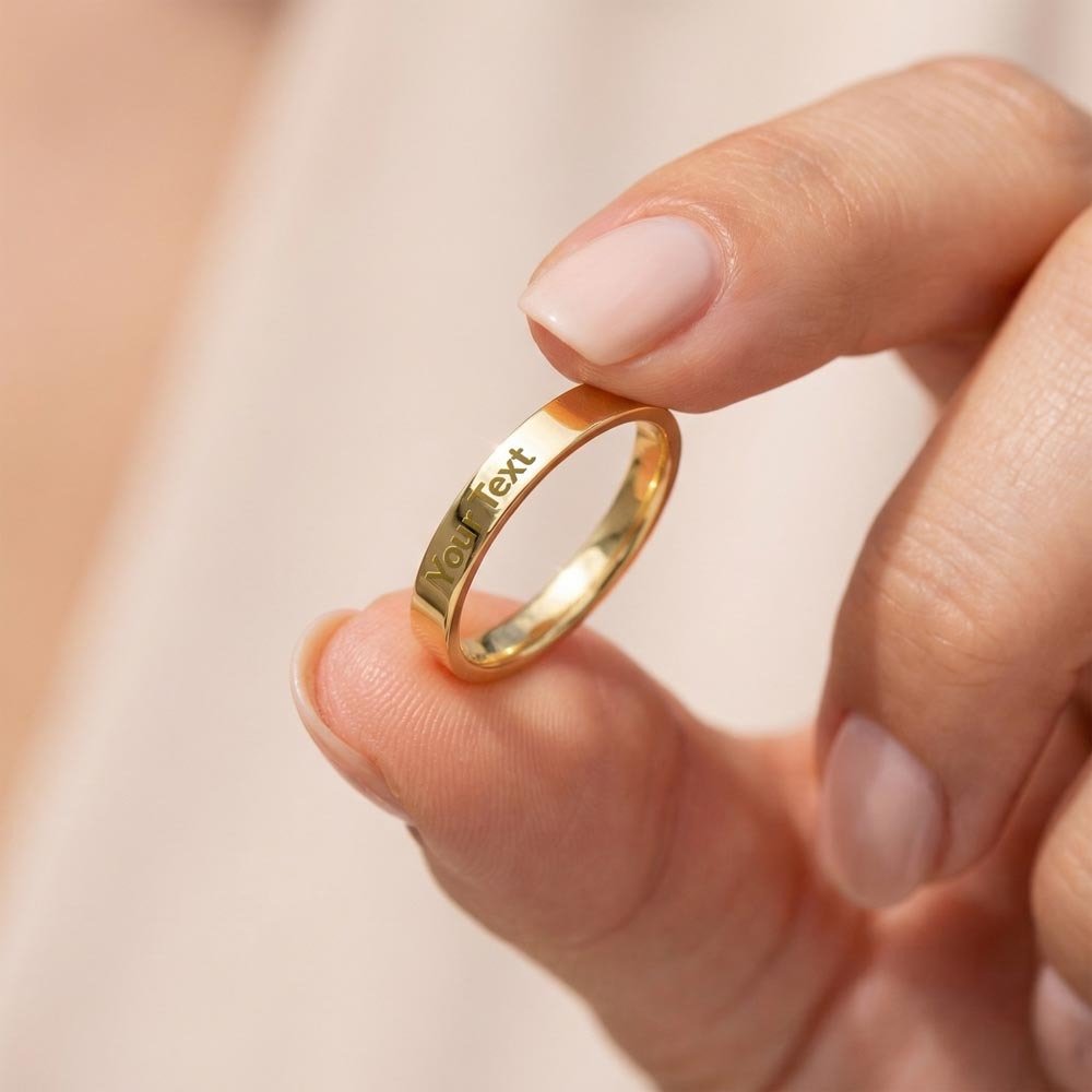 Personalized Engraved Women's Ring | Custom Name & Message Band - Jewelry, Rings - EpiAl's Shop