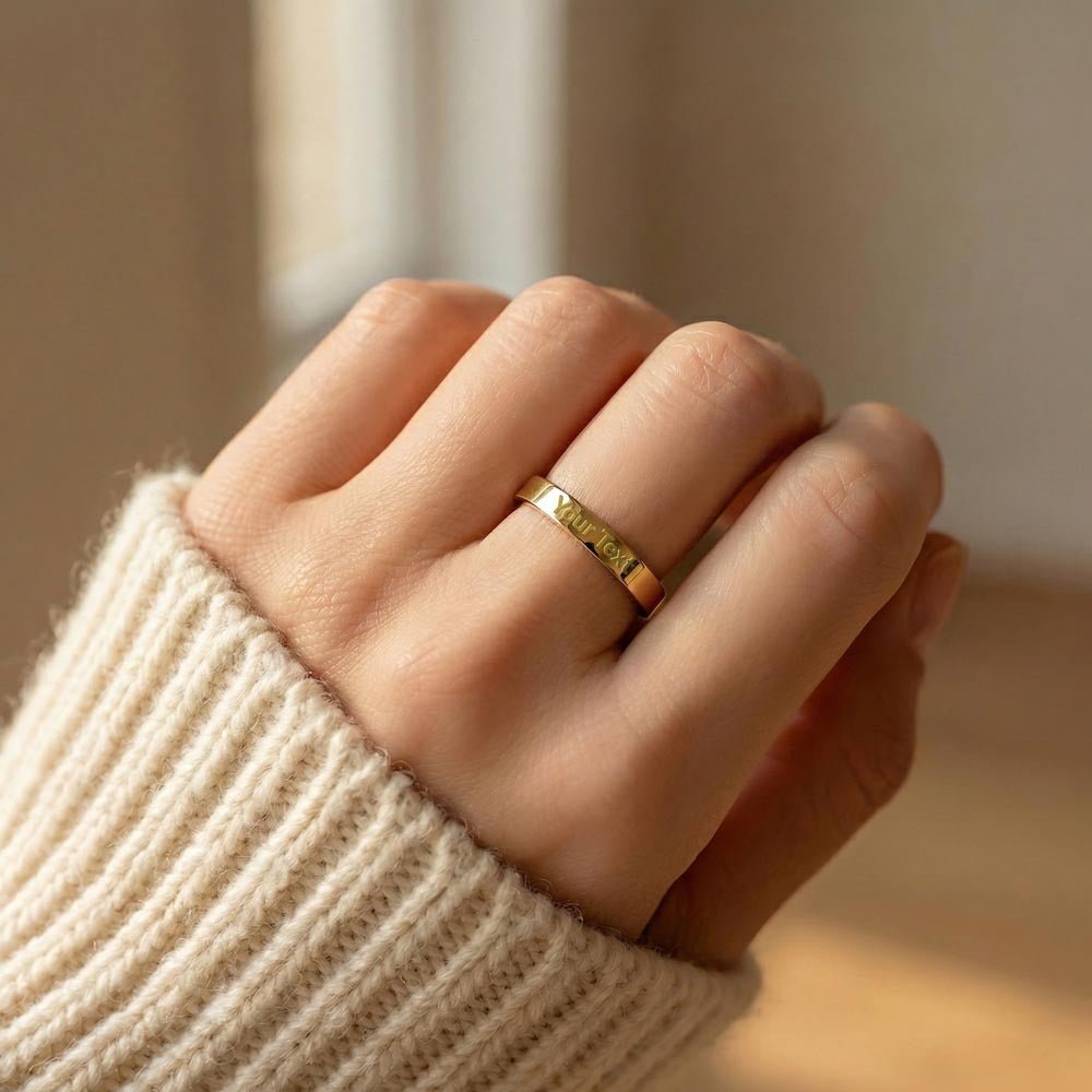 Personalized Engraved Women's Ring | Custom Name & Message Band - Jewelry, Rings - EpiAl's Shop