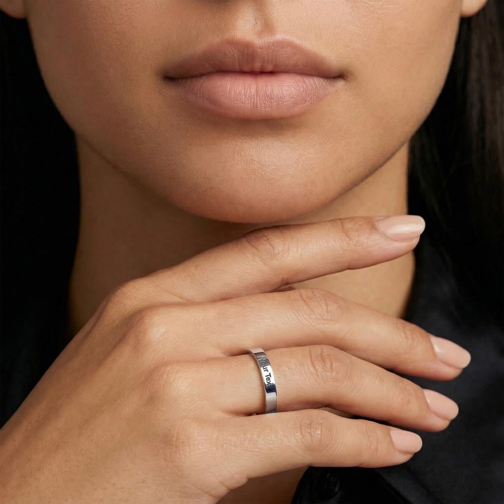 Personalized Engraved Women's Ring | Custom Name & Message Band - Jewelry, Rings - EpiAl's Shop