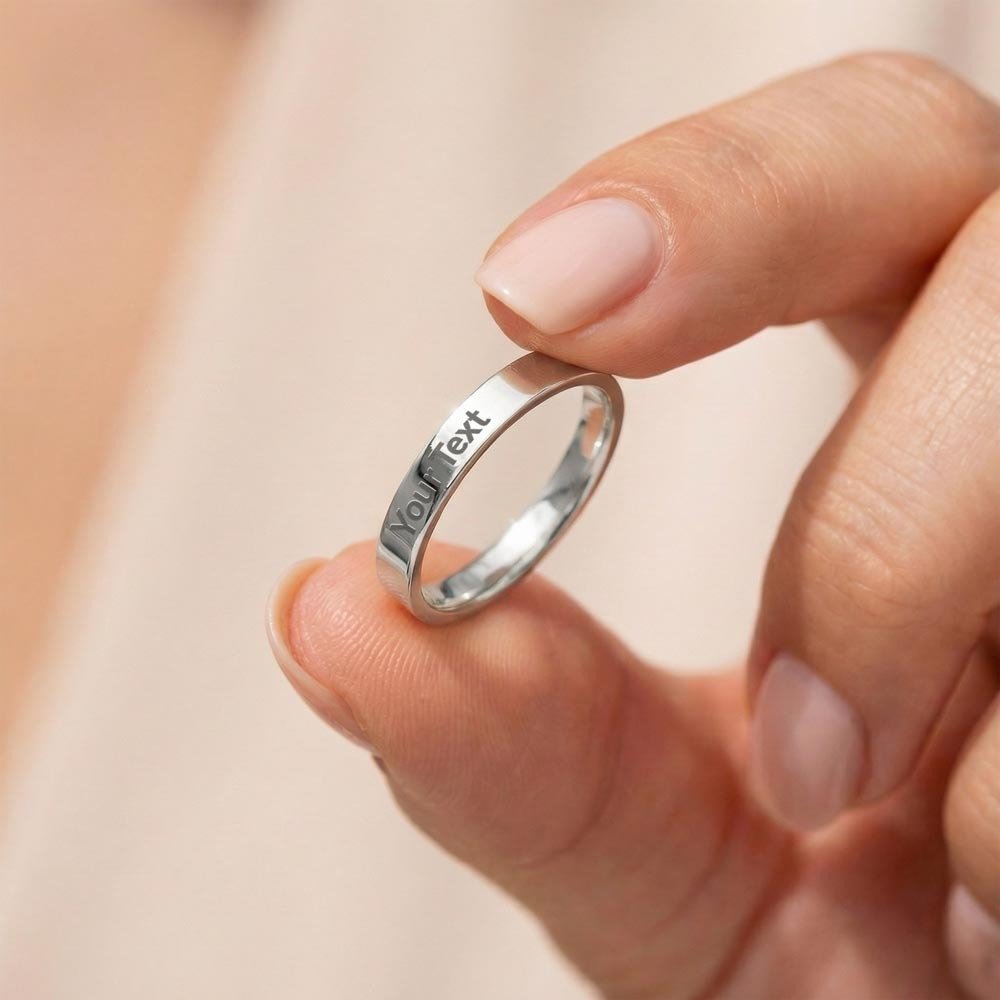Personalized Engraved Women's Ring | Custom Name & Message Band - Jewelry, Rings - EpiAl's Shop