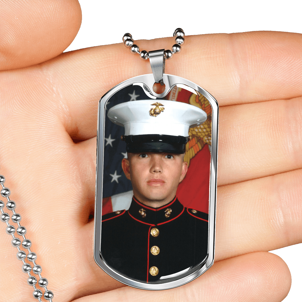 Personalized Photo Dog Tag Necklace | Custom Engraved Military Pendant - Jewelry, Necklaces - EpiAl's Shop
