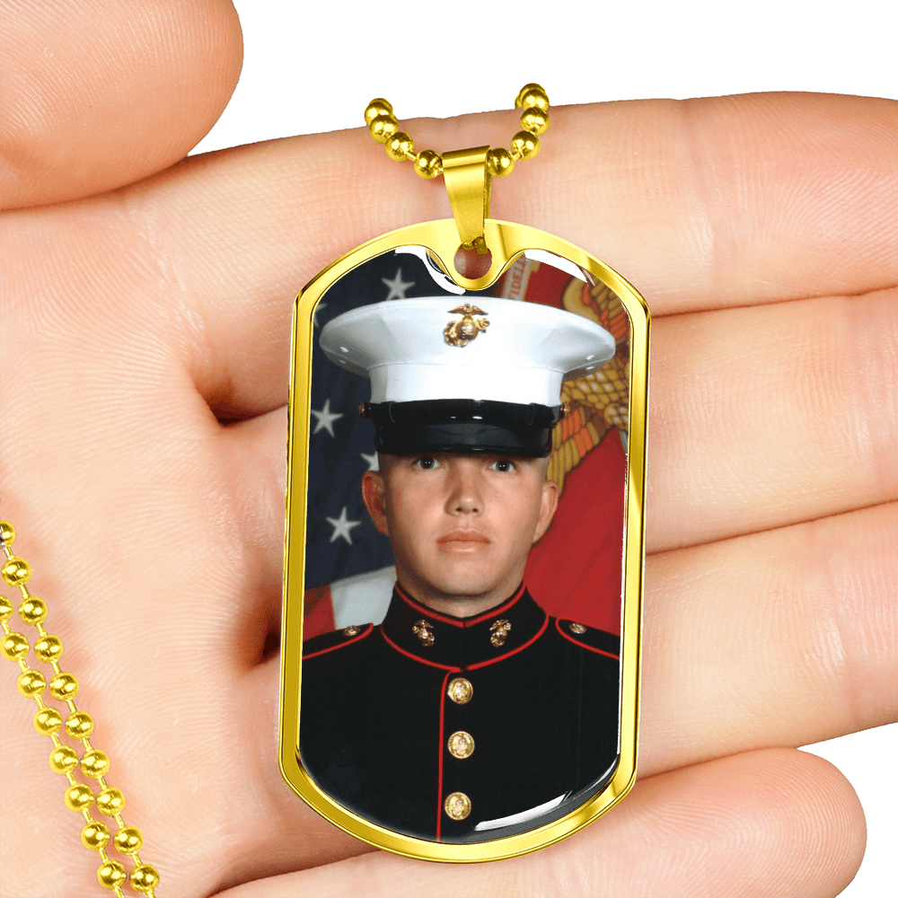 Personalized Photo Dog Tag Necklace | Custom Engraved Military Pendant - Jewelry, Necklaces - EpiAl's Shop