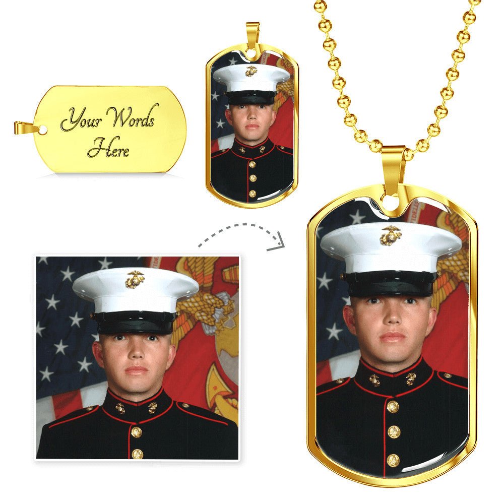 Personalized Photo Dog Tag Necklace | Custom Engraved Military Pendant - Jewelry, Necklaces - EpiAl's Shop