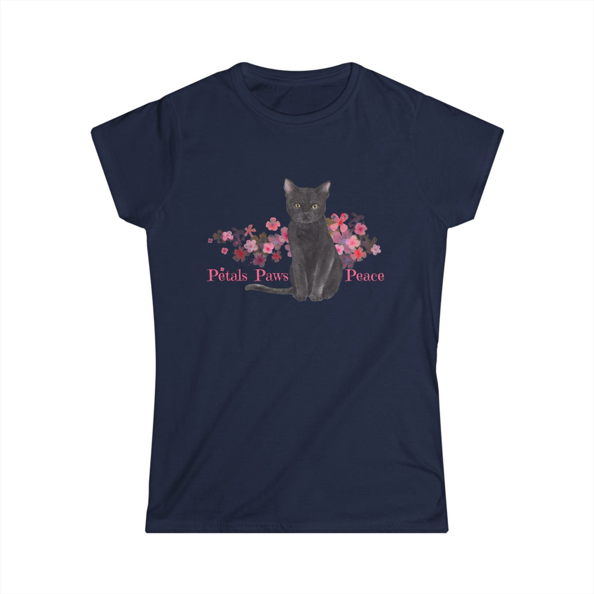 Petals, Paws & Peace Cat Lover T-Shirt - Clothing, Unisex, T-Shirts - EpiAl's Shop