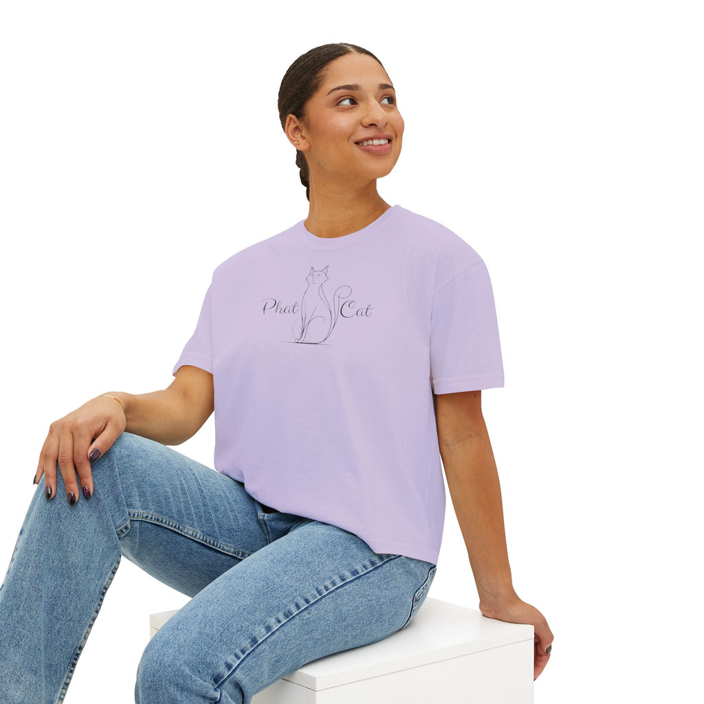 Phat Cat Women's Boxy Tee - Clothing, T-shirts, Crop - EpiAl's Shop