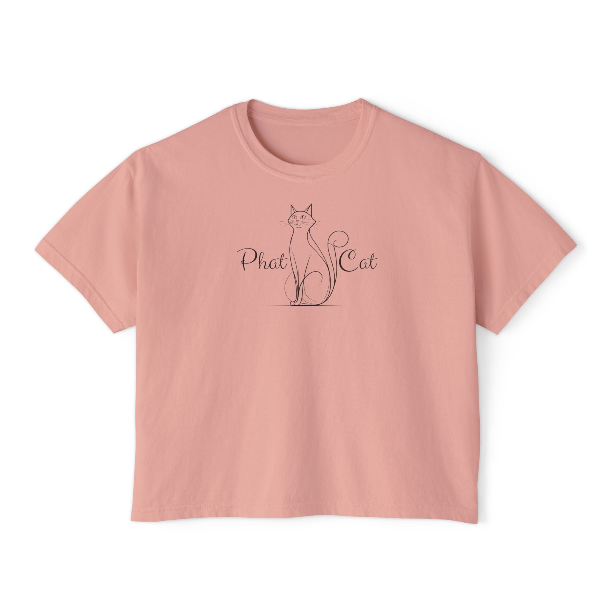 Phat Cat Women's Boxy Tee - Clothing, T-shirts, Crop - EpiAl's Shop