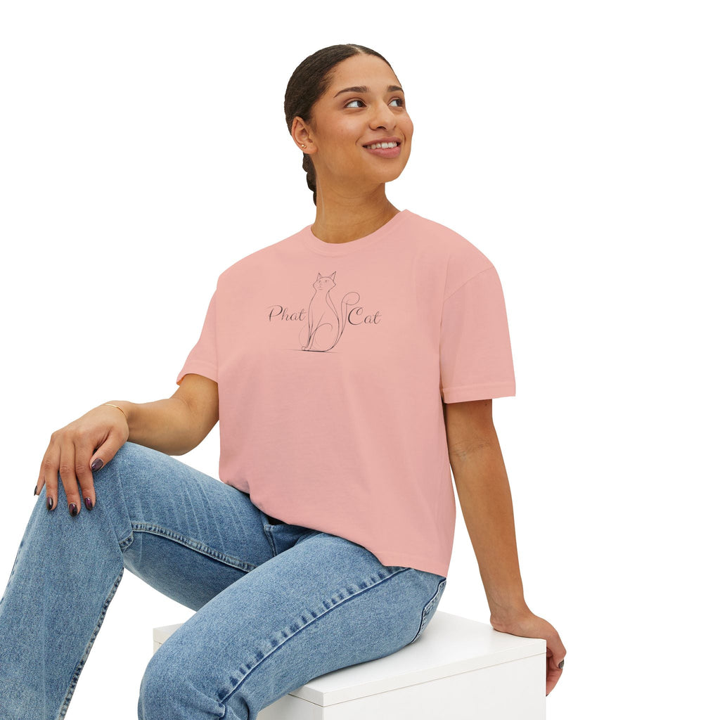 Phat Cat Women's Boxy Tee - Clothing, T-shirts, Crop - EpiAl's Shop