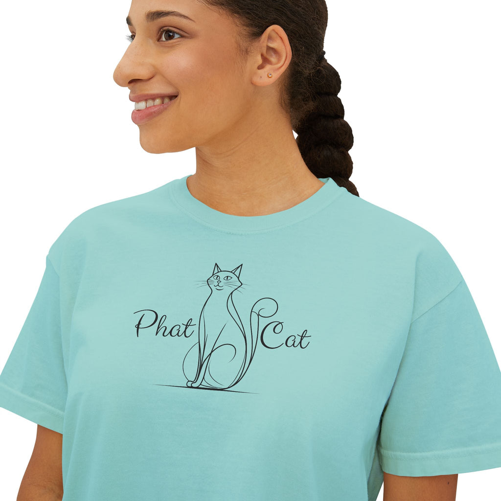 Phat Cat Women's Boxy Tee - Clothing, T-shirts, Crop - EpiAl's Shop