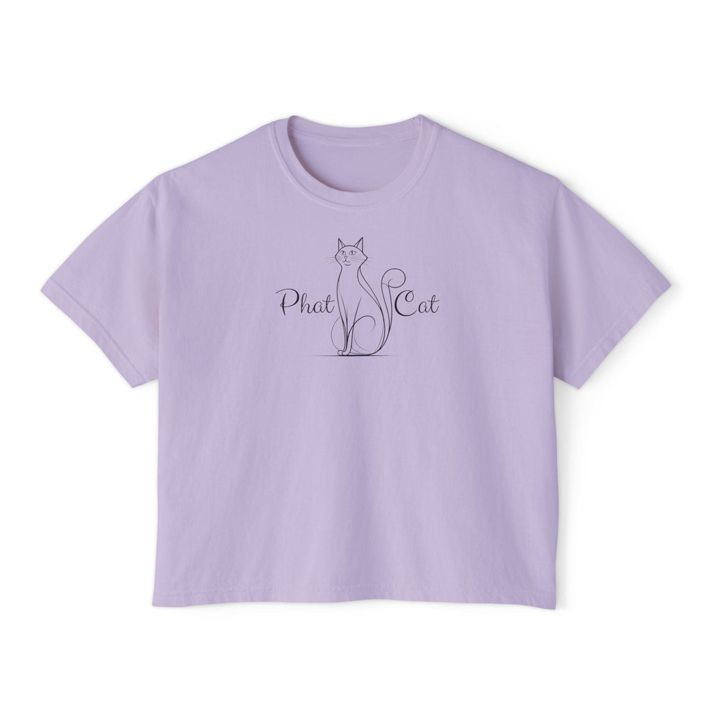 Phat Cat Women's Boxy Tee - Clothing, T-shirts, Crop - EpiAl's Shop
