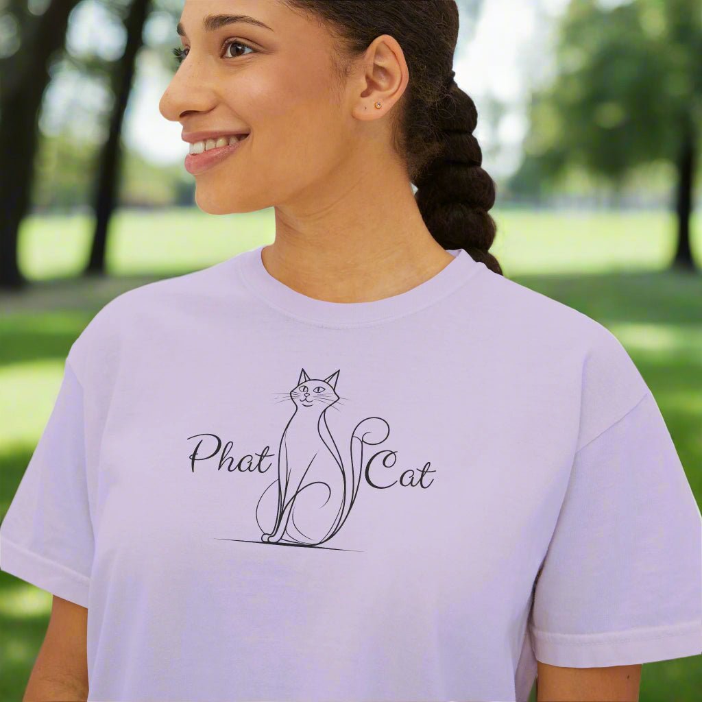 Phat Cat Women's Boxy Tee - Clothing, T-shirts, Crop - EpiAl's Shop