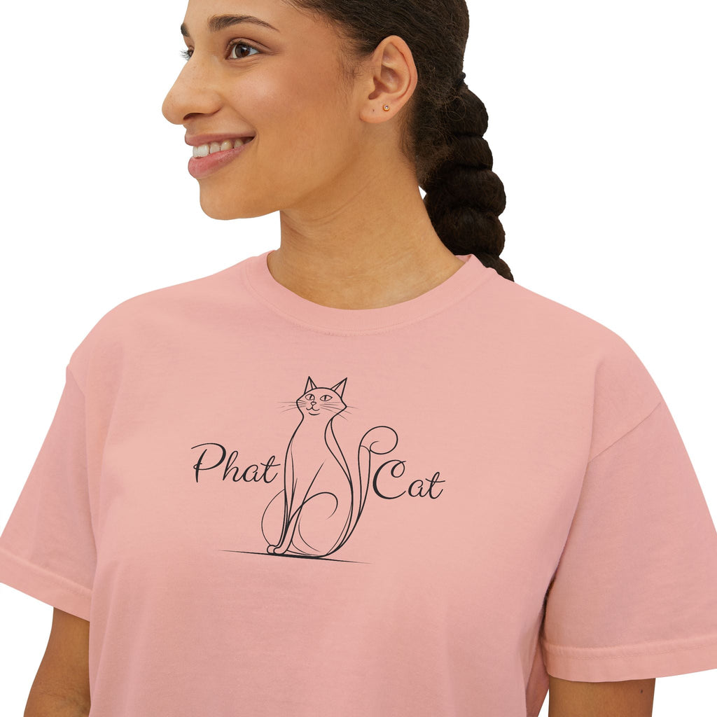 Phat Cat Women's Boxy Tee - Clothing, T-shirts, Crop - EpiAl's Shop