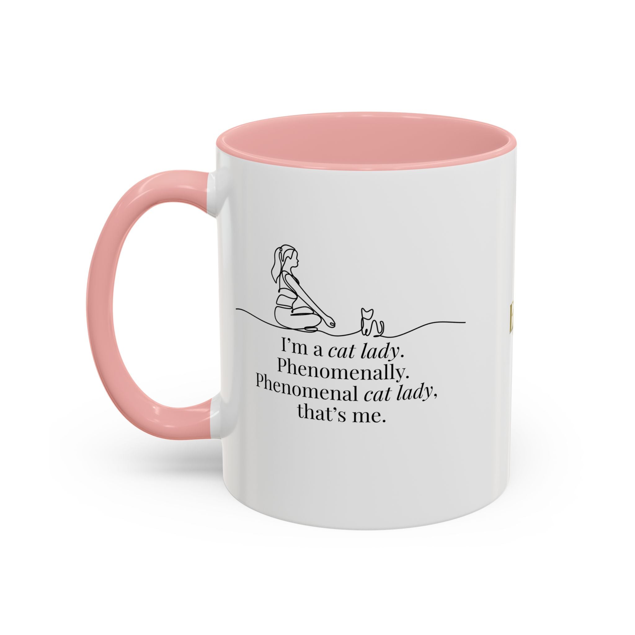 Phenomenal Cat Lady Accent Coffee Mug - Perfect for Cat Lovers - Drinkware, Coffee Mugs - EpiAl's Shop