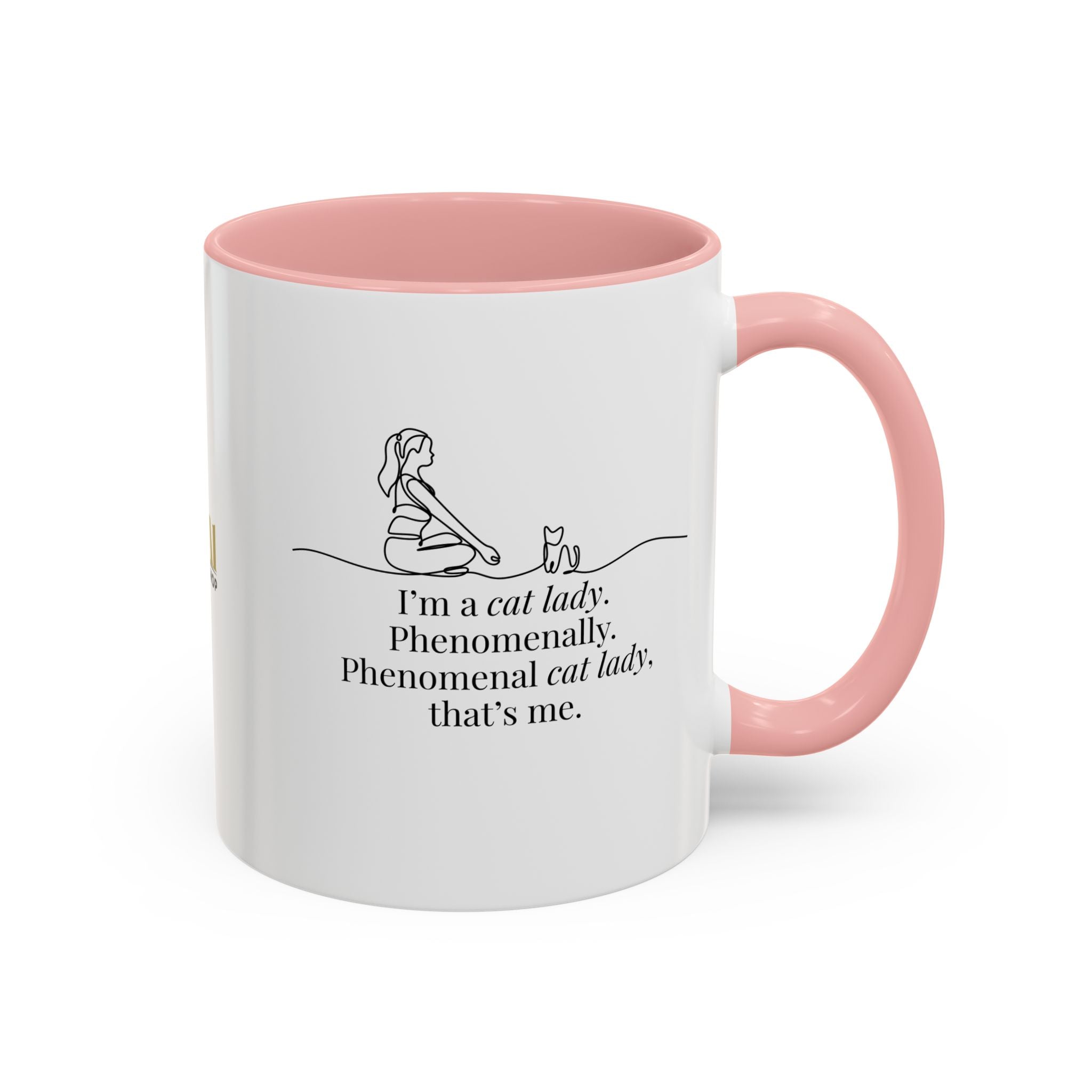 Phenomenal Cat Lady Accent Coffee Mug - Perfect for Cat Lovers - Drinkware, Coffee Mugs - EpiAl's Shop