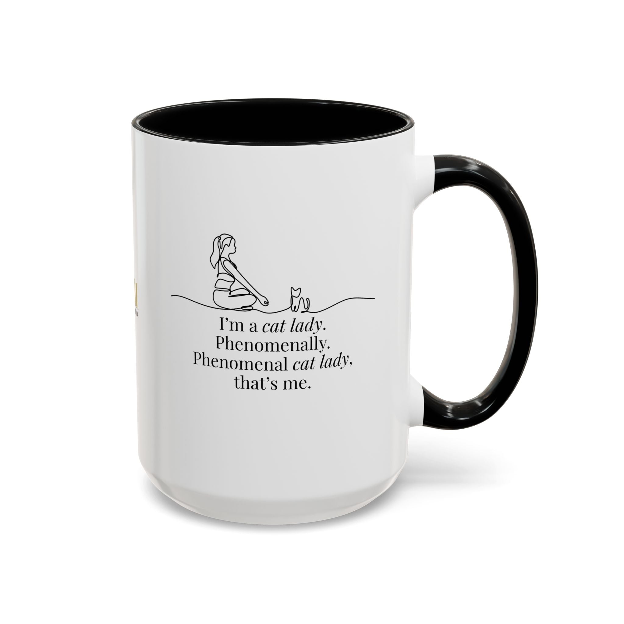 Phenomenal Cat Lady Accent Coffee Mug - Perfect for Cat Lovers - Drinkware, Coffee Mugs - EpiAl's Shop