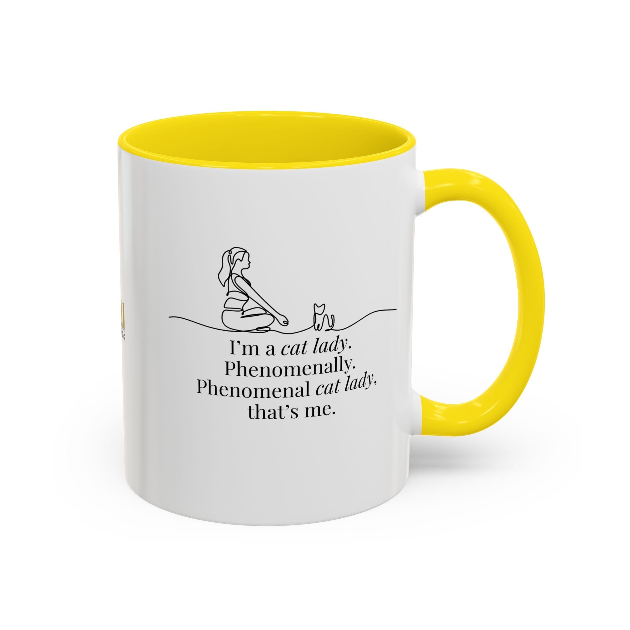 Phenomenal Cat Lady Accent Coffee Mug - Perfect for Cat Lovers - Drinkware, Coffee Mugs - EpiAl's Shop