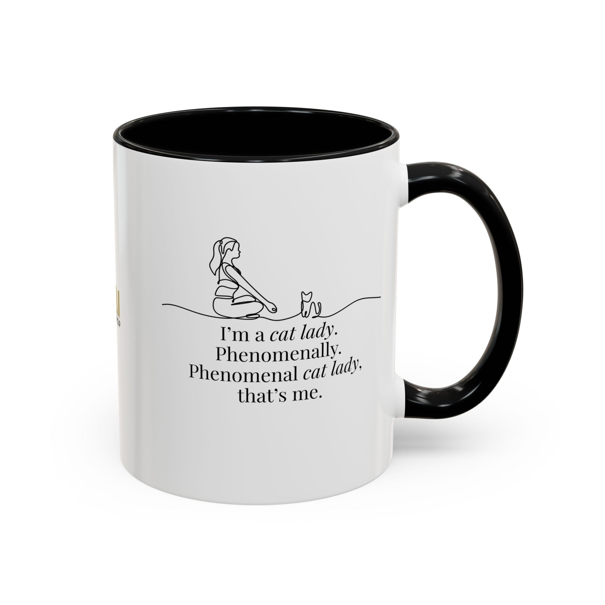 Phenomenal Cat Lady Accent Coffee Mug - Perfect for Cat Lovers - Drinkware, Coffee Mugs - EpiAl's Shop