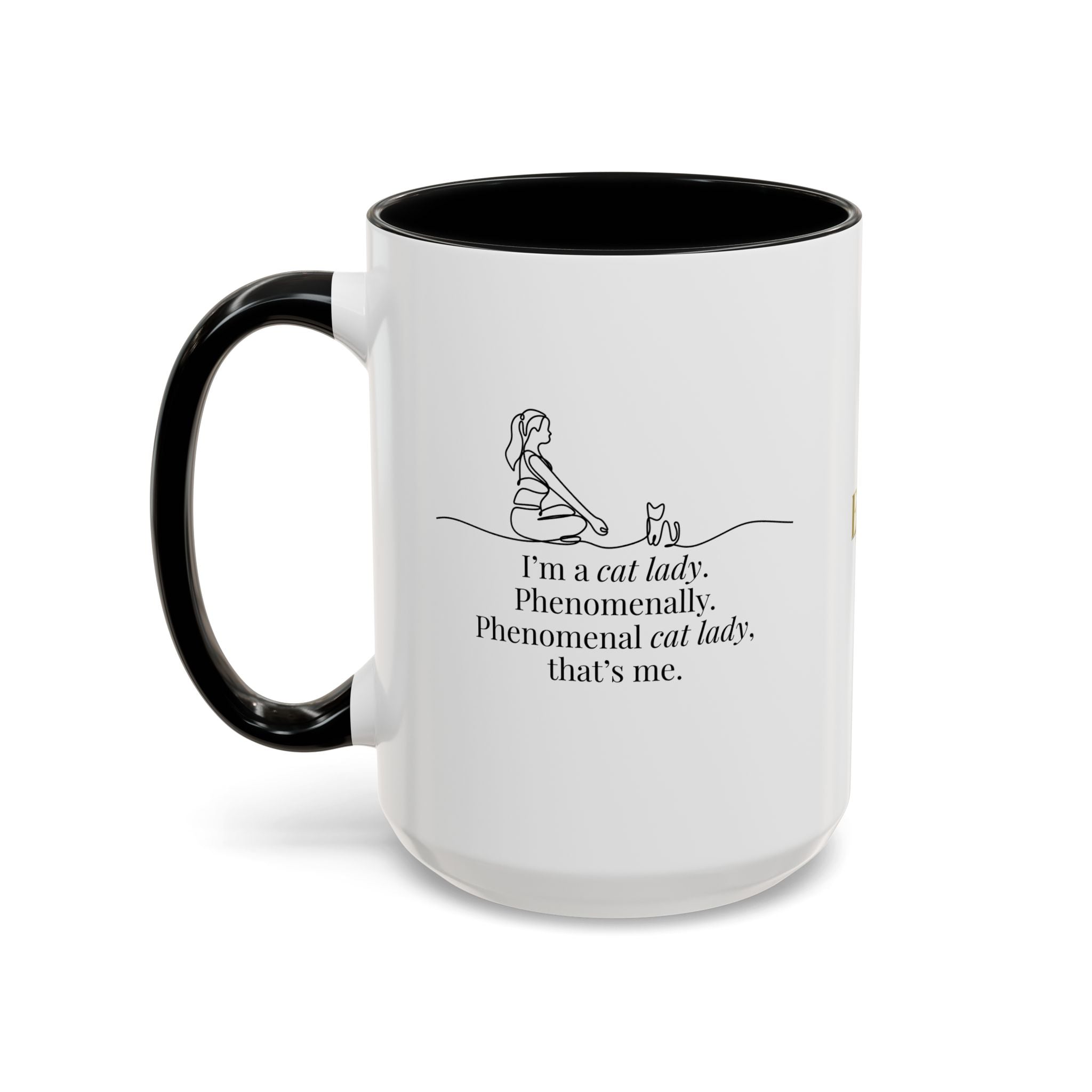 Phenomenal Cat Lady Accent Coffee Mug - Perfect for Cat Lovers - Drinkware, Coffee Mugs - EpiAl's Shop