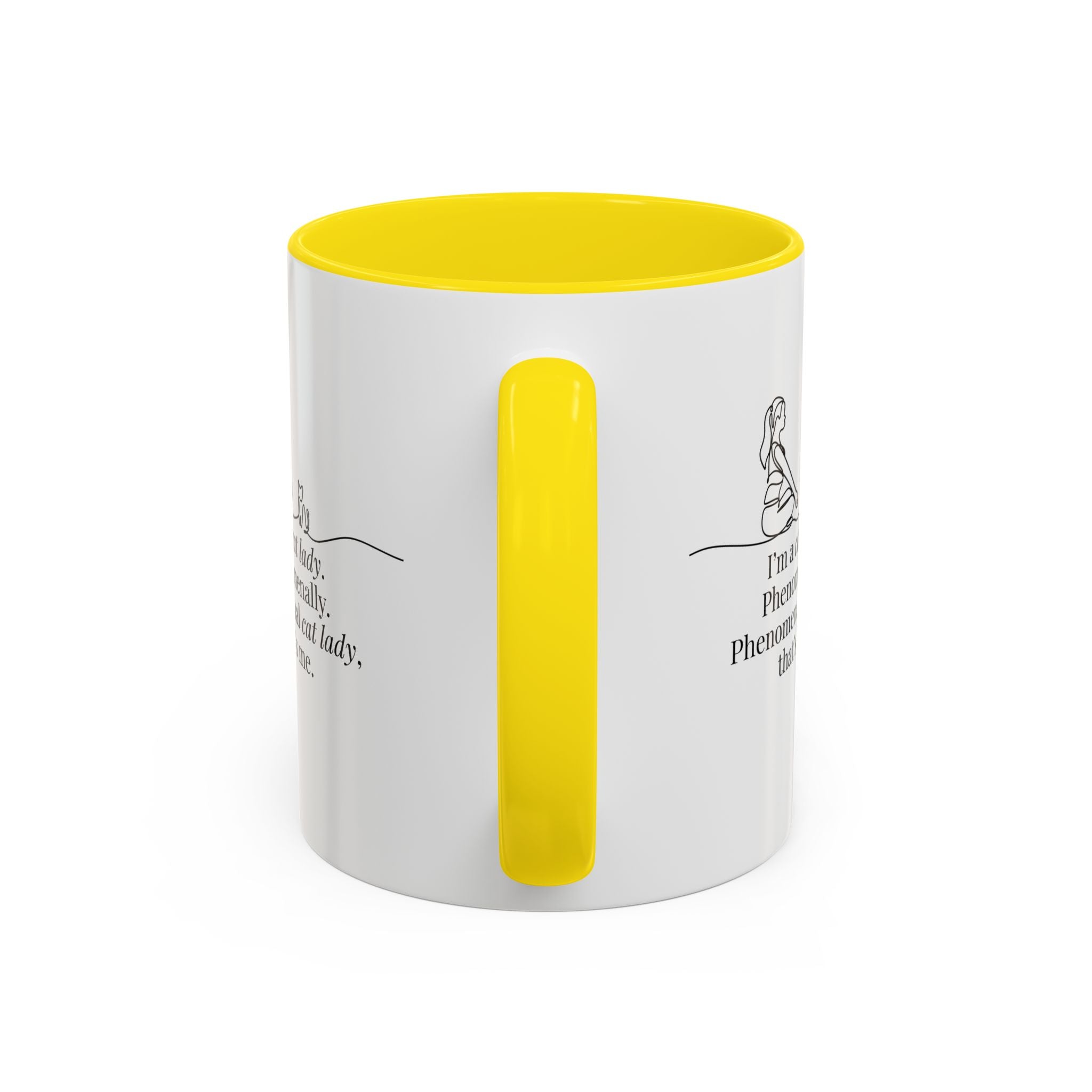 Phenomenal Cat Lady Accent Coffee Mug - Perfect for Cat Lovers - Drinkware, Coffee Mugs - EpiAl's Shop