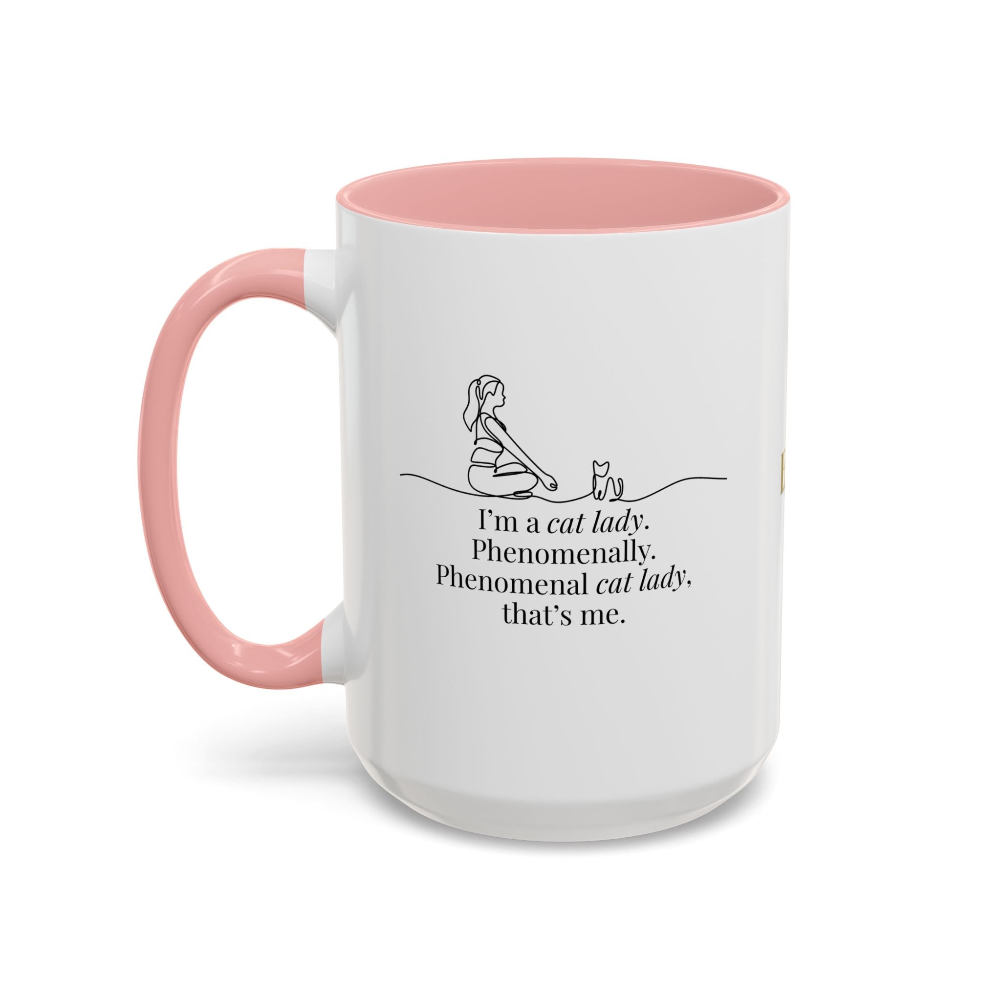 Phenomenal Cat Lady Accent Coffee Mug - Perfect for Cat Lovers - Drinkware, Coffee Mugs - EpiAl's Shop