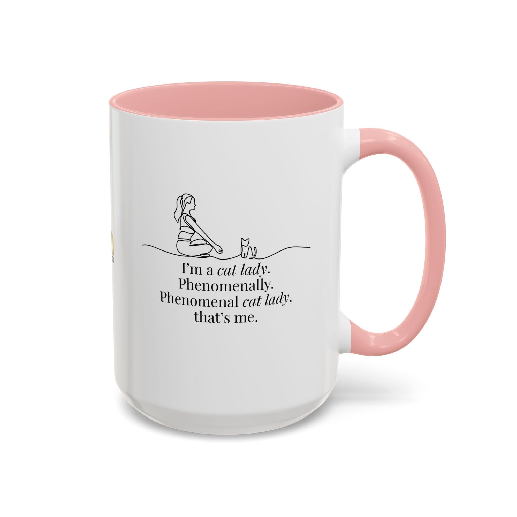 Phenomenal Cat Lady Accent Coffee Mug - Perfect for Cat Lovers - Drinkware, Coffee Mugs - EpiAl's Shop