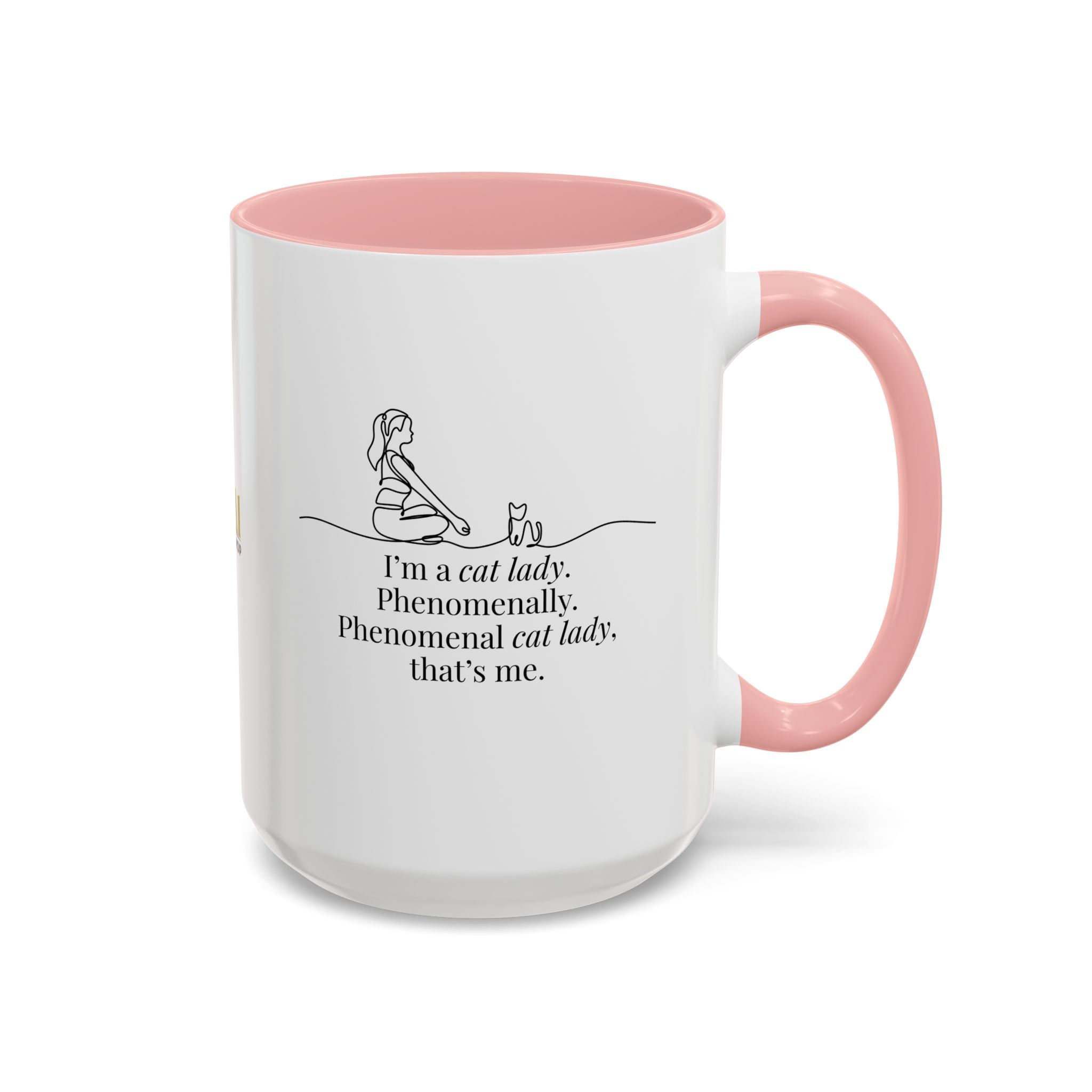Phenomenal Cat Lady Accent Coffee Mug - Perfect for Cat Lovers - Drinkware, Coffee Mugs - EpiAl's Shop