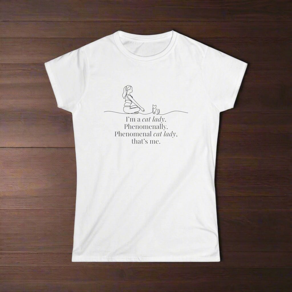 Phenomenal Cat Lady Tee - Women's Softstyle T-Shirt - Clothing, T-shirts - EpiAl's Shop