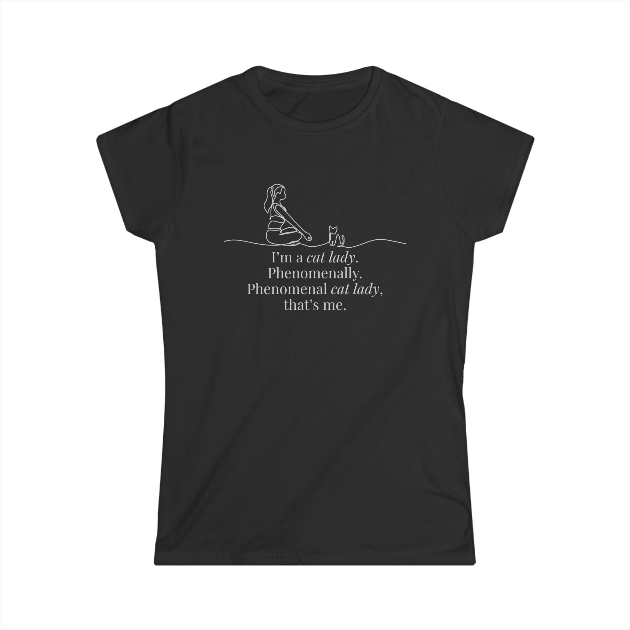 Phenomenal Cat Lady Tee - Women's Softstyle T-Shirt - Clothing, T-shirts - EpiAl's Shop
