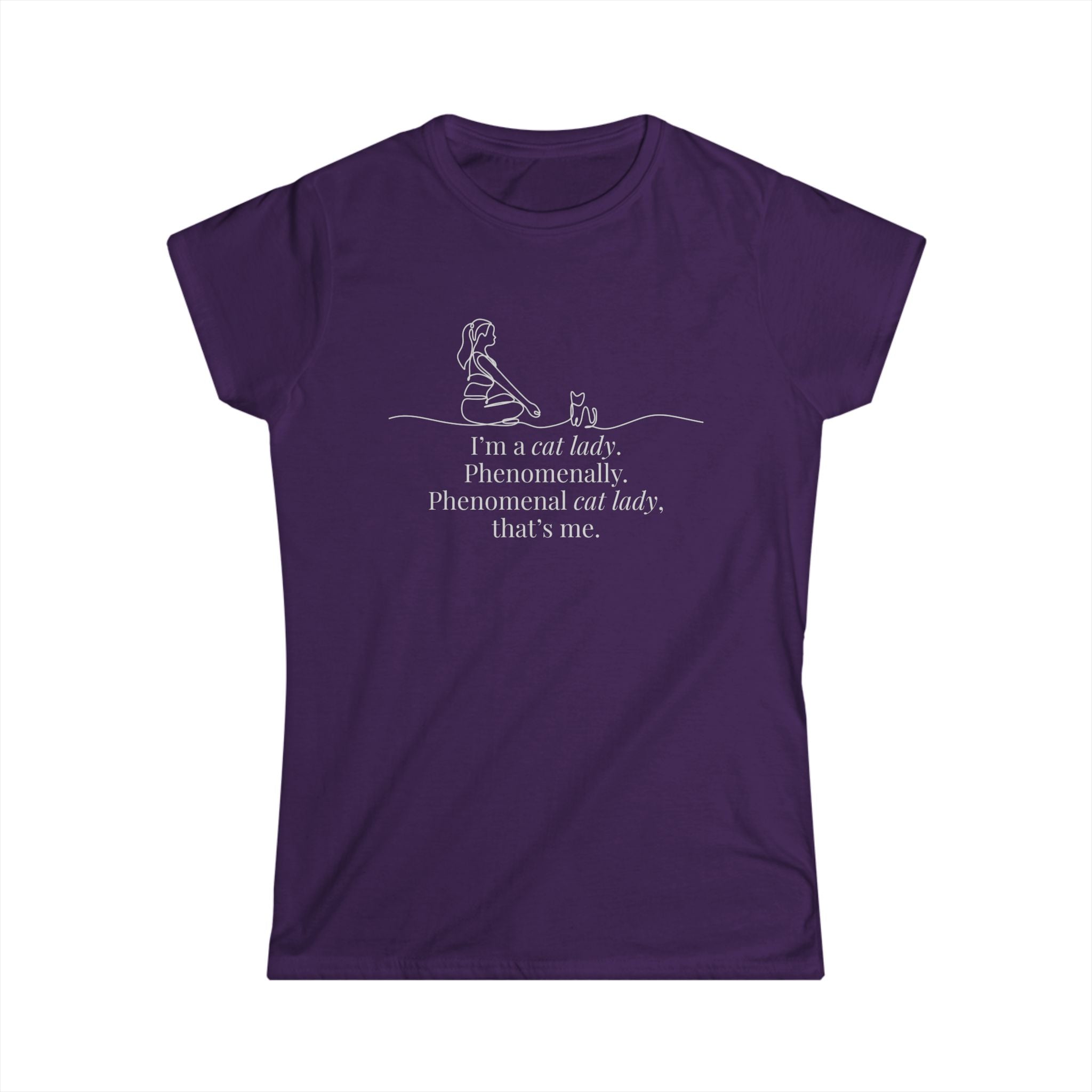 Phenomenal Cat Lady Tee - Women's Softstyle T-Shirt - Clothing, T-shirts - EpiAl's Shop
